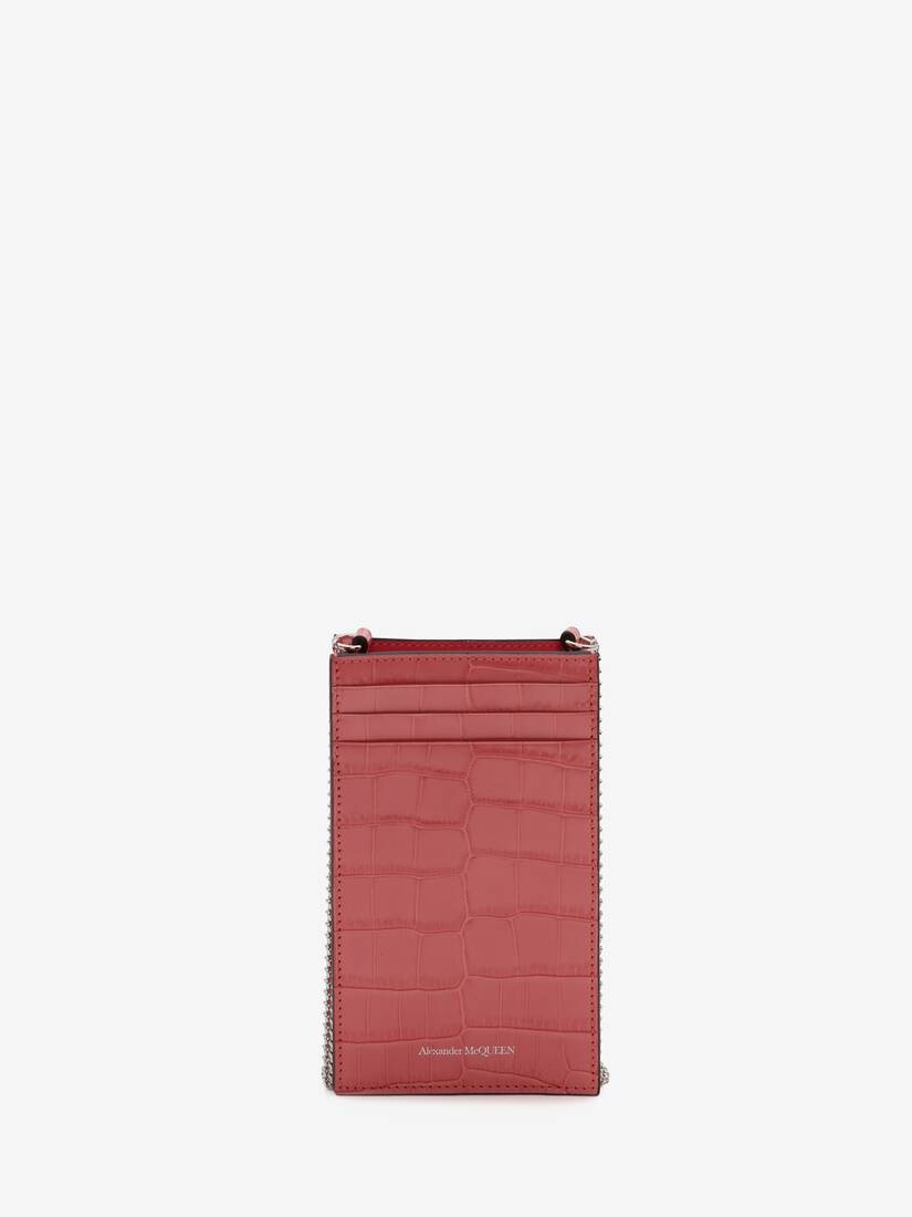 Skull Phone Case With Chain in Coral - 3