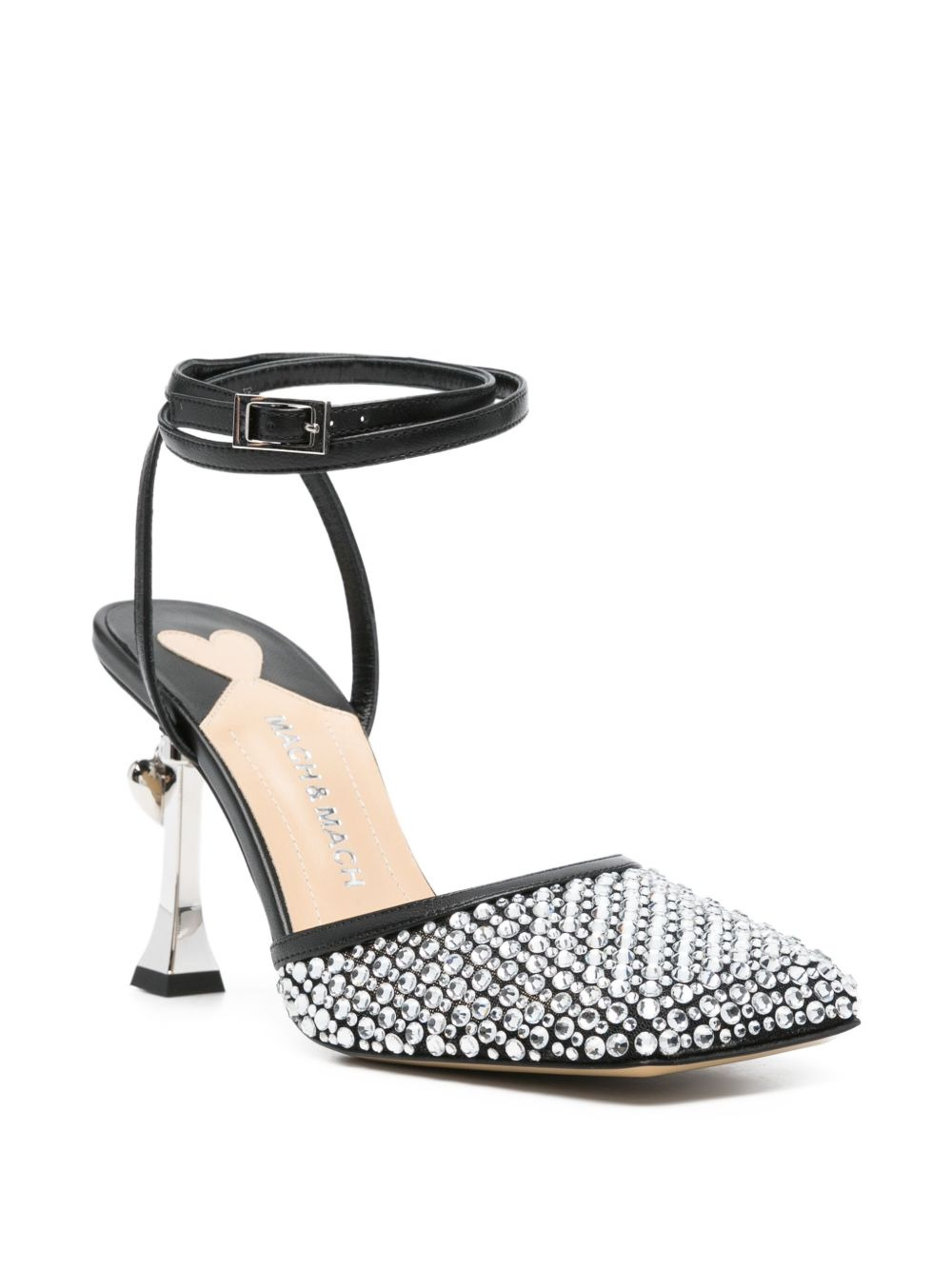 95mm crystal-embellished ankle-strap pumps - 2