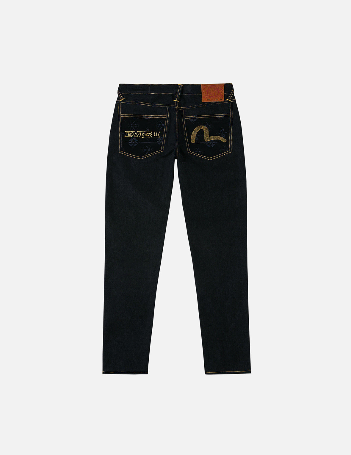 Logo Embroidery and Seagull Print Carrot Fit Jeans #2017 - 3