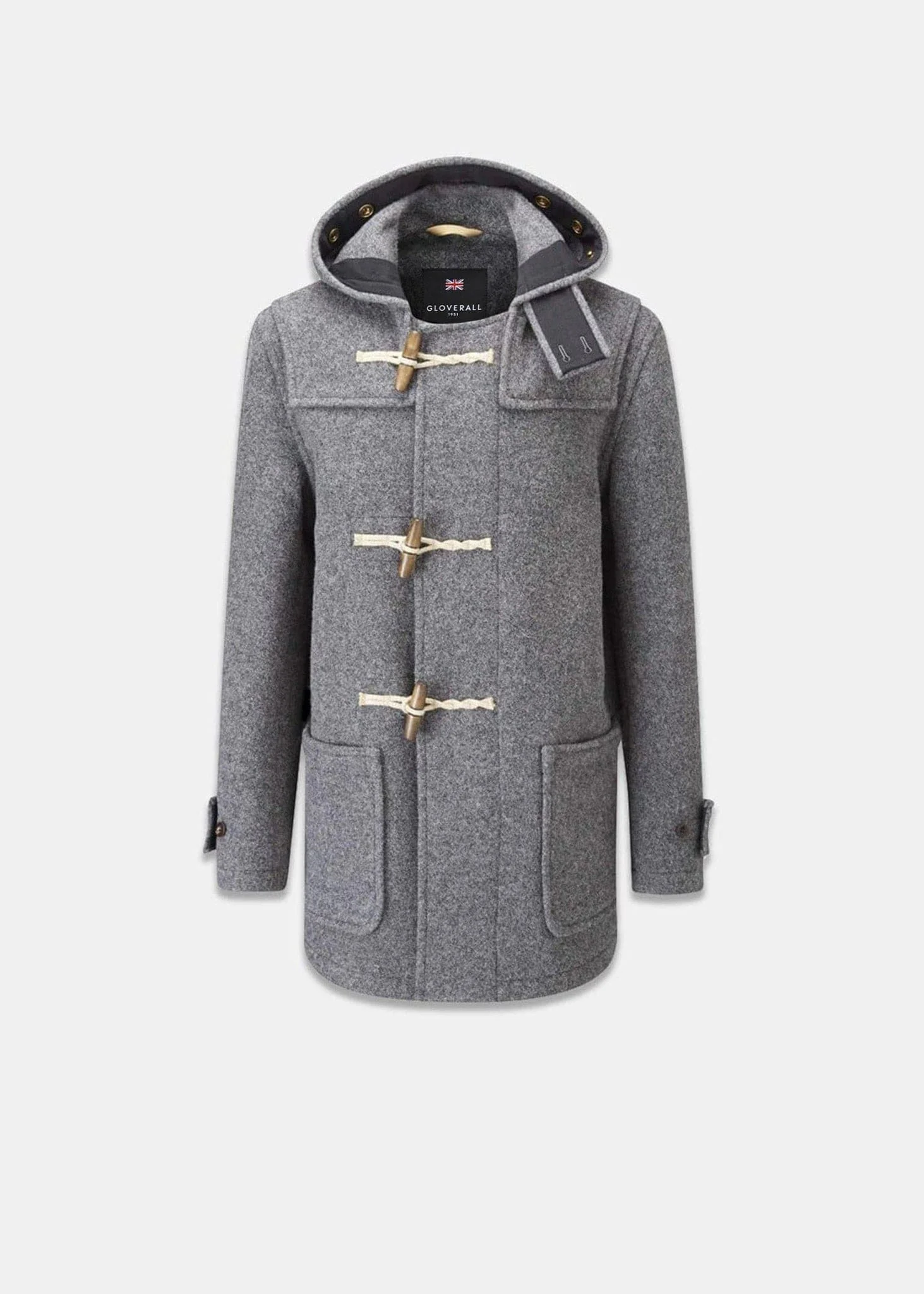 Men's Mid-Length Monty Duffle Coat Grey - 1