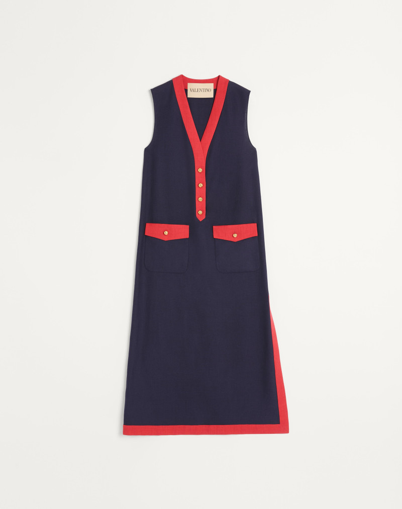 VISCOSE LINEN MIDI DRESS 1