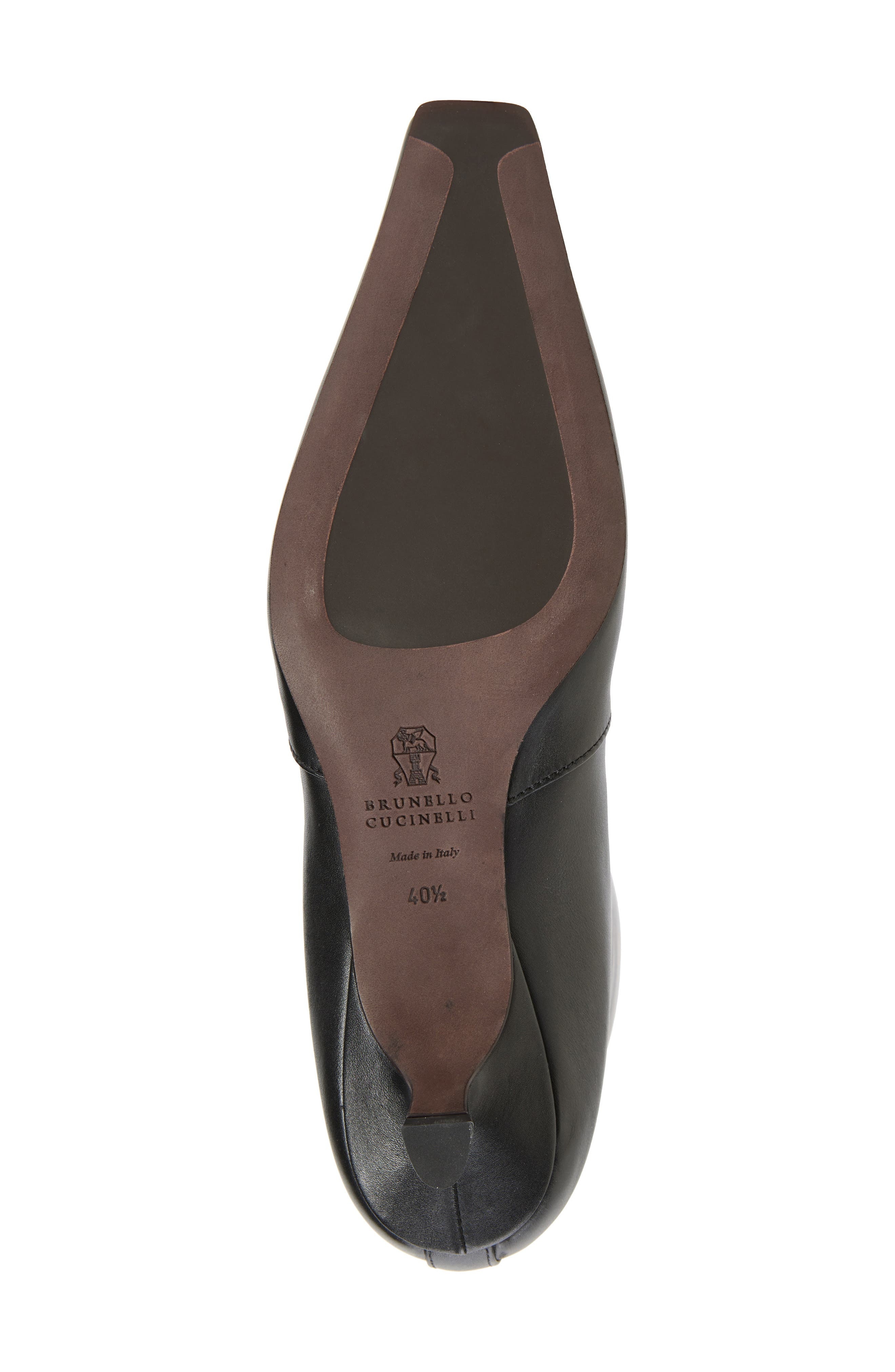 Brunello Cucinelli Kitten Heel Tall Boot in C101 Nero at Nordstrom - 6