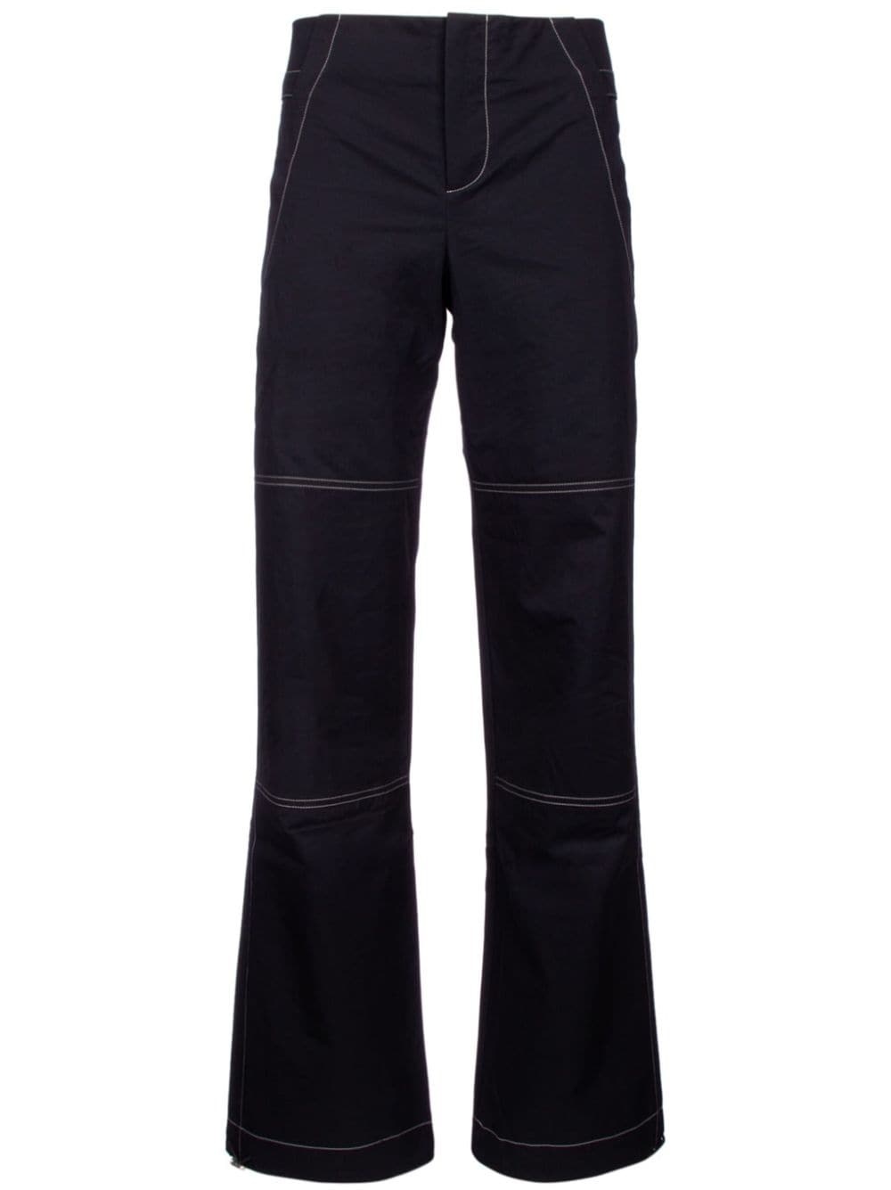 panelled flared trousers - 1