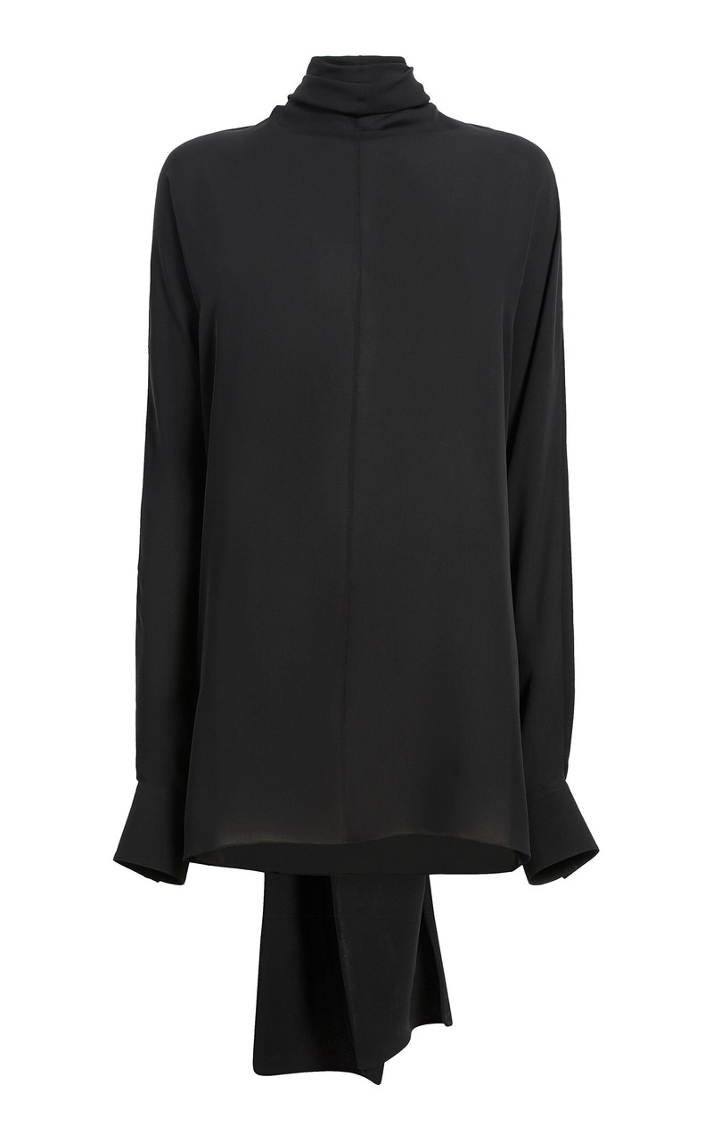 Bex Turtleneck Georgette Blouse black - 1