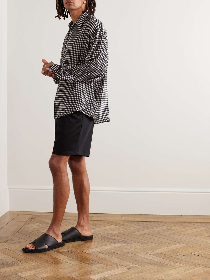 AMI Paris Straight-Leg Cotton-Sateen Shorts outlook