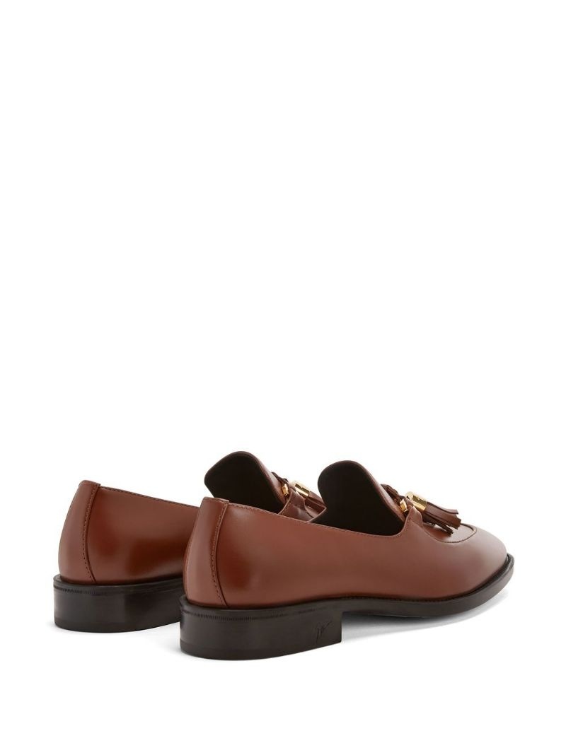 tassel leather loafers - 3