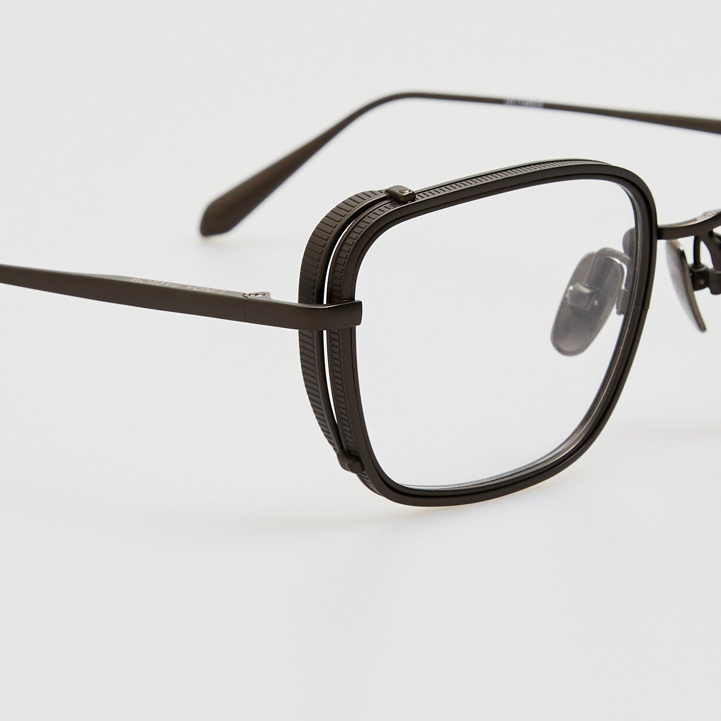Ofer Rectangular Optical Frame in Black and Matt Nickel - 4