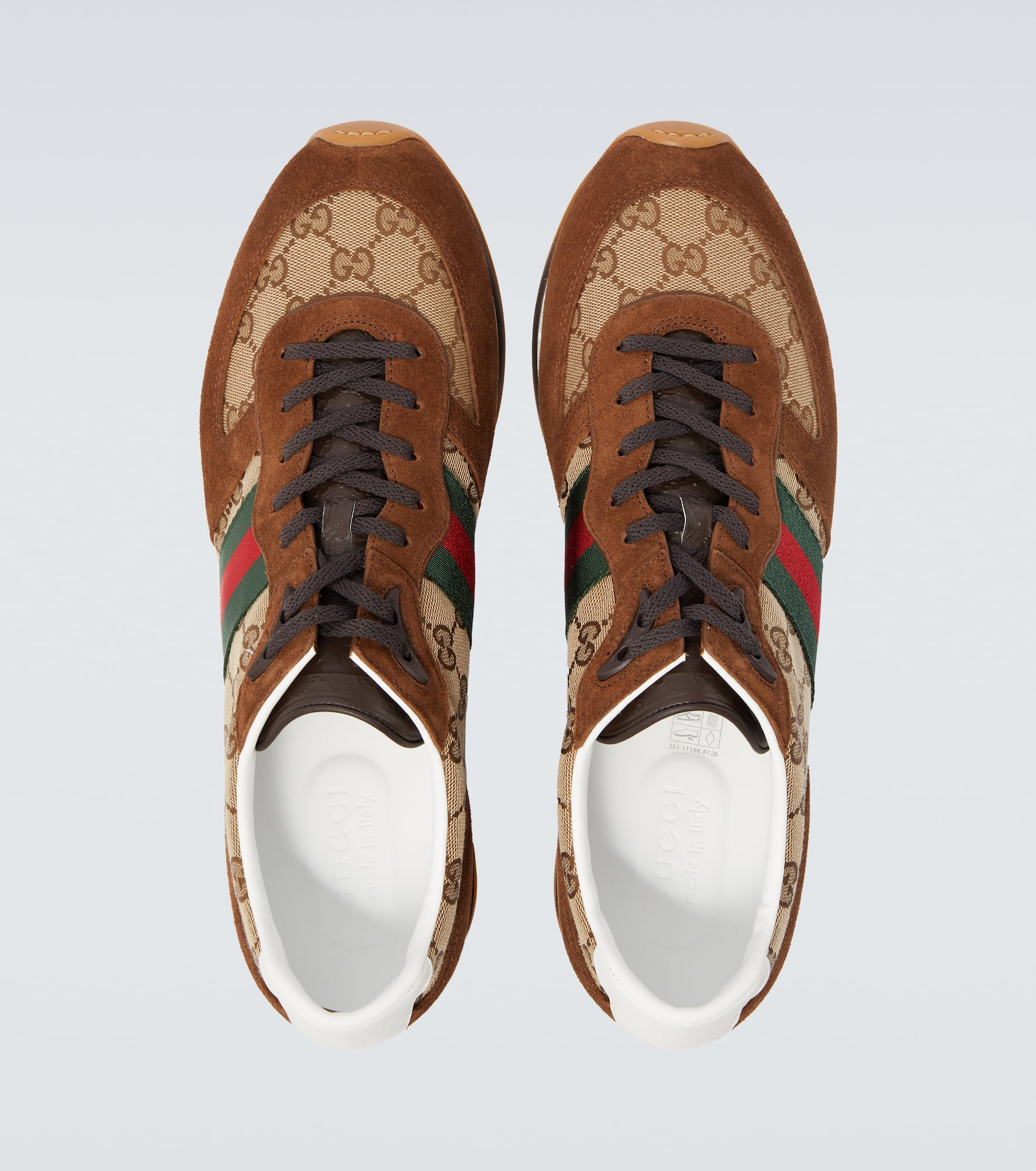 Re-Motion GG Canvas suede-trimmed sneakers - 4