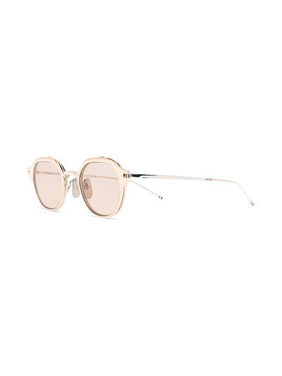 Thom Browne TB812 rectangular aviator sunglasses outlook