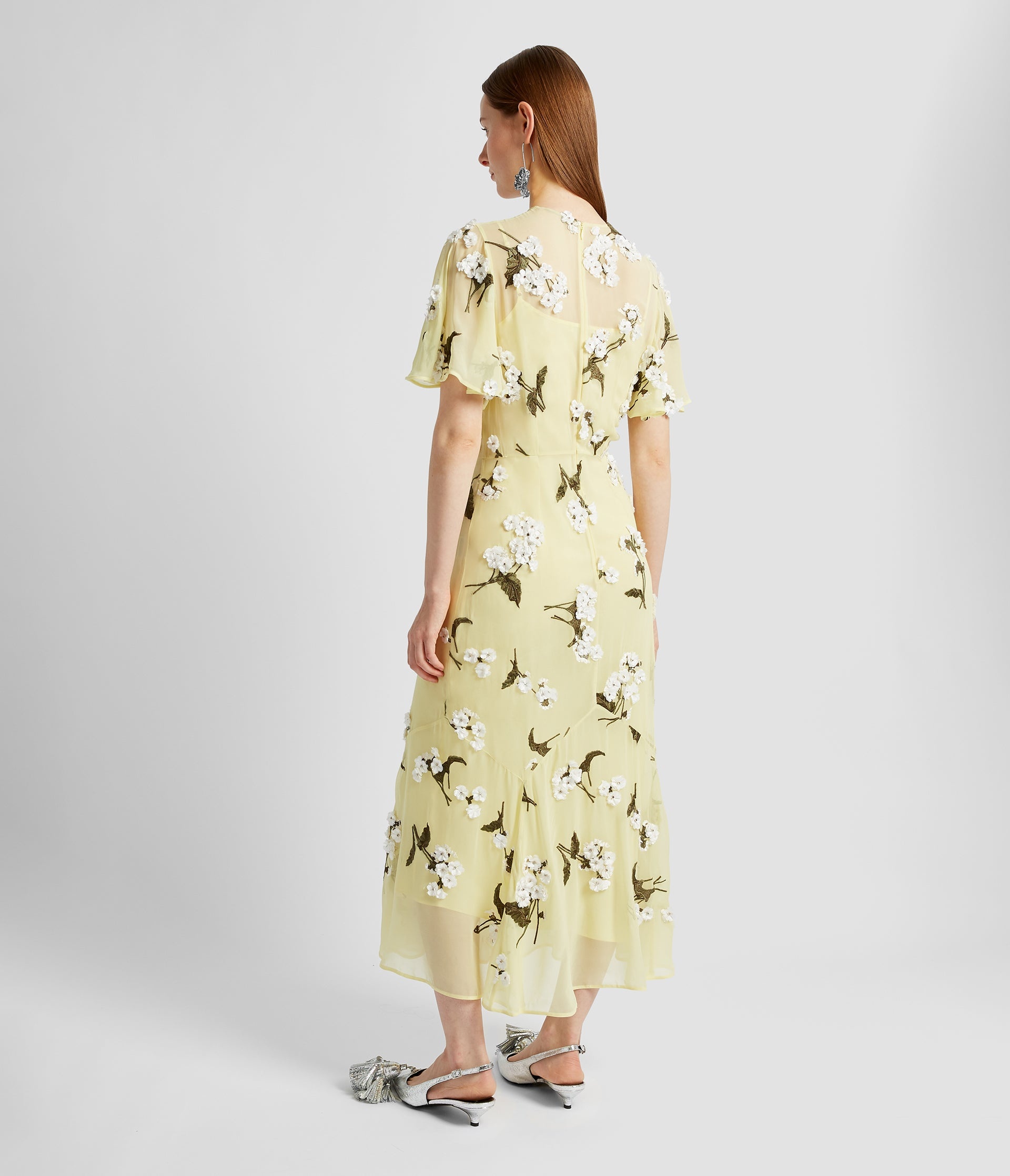 SHORT SLEEVE MIDI COCKTAIL DRESS - 3
