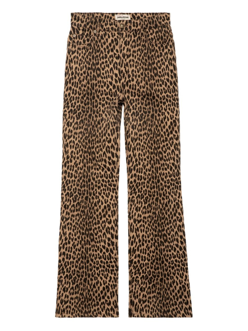 leopard-print 고급 바지 1