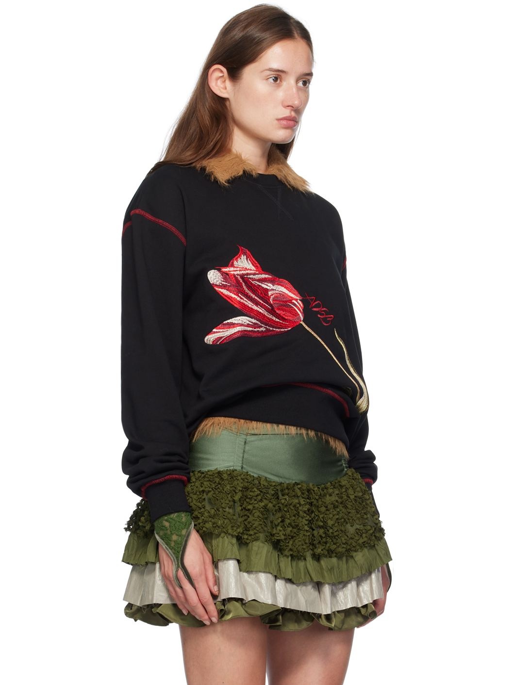 Black Essential 'ADSB' Fiore Sweatshirt - 2