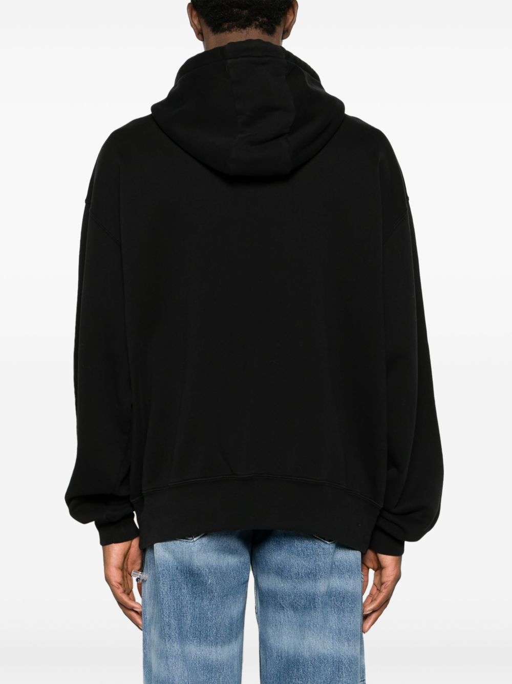 logo-print drawstring hoodie - 4