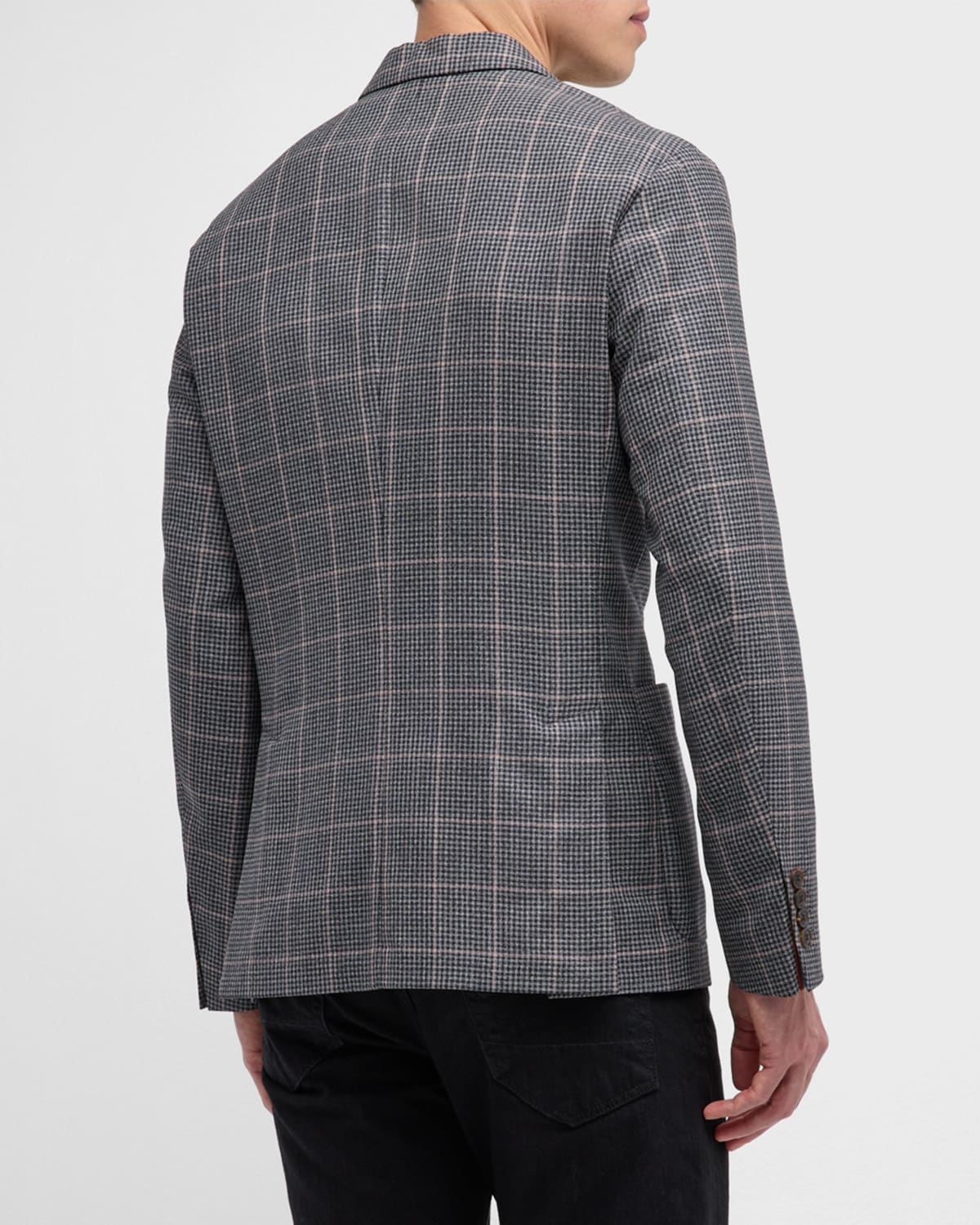 Men's Wool Windowpane Check Sport Jacket - 5