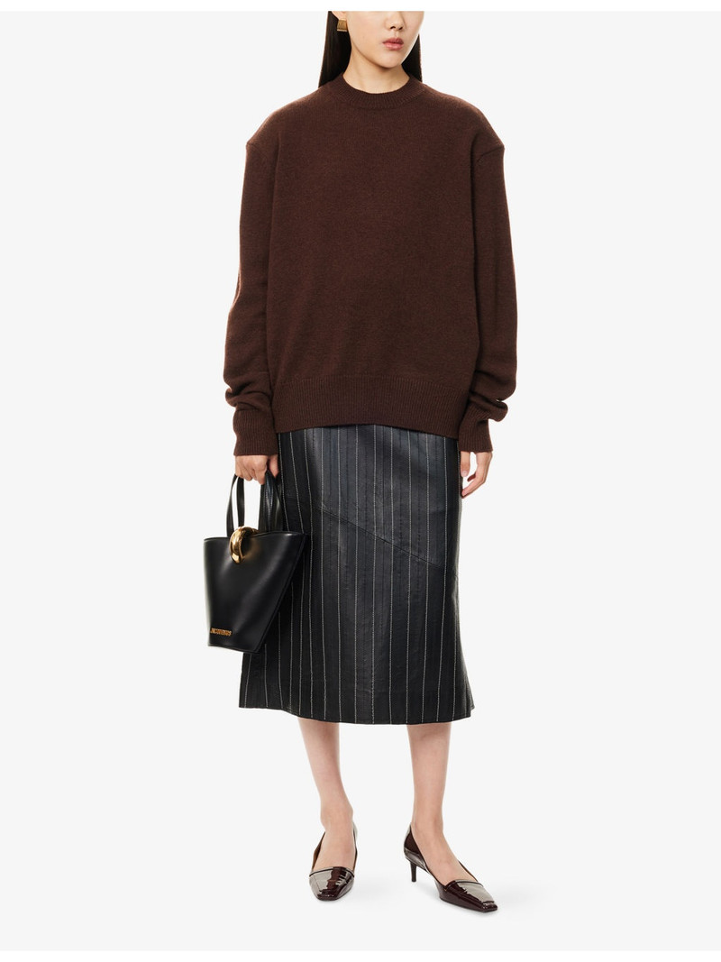 The Frankie Shop Basel Crew Neck Fine-Knit Cotton-Blend Jumper outlook