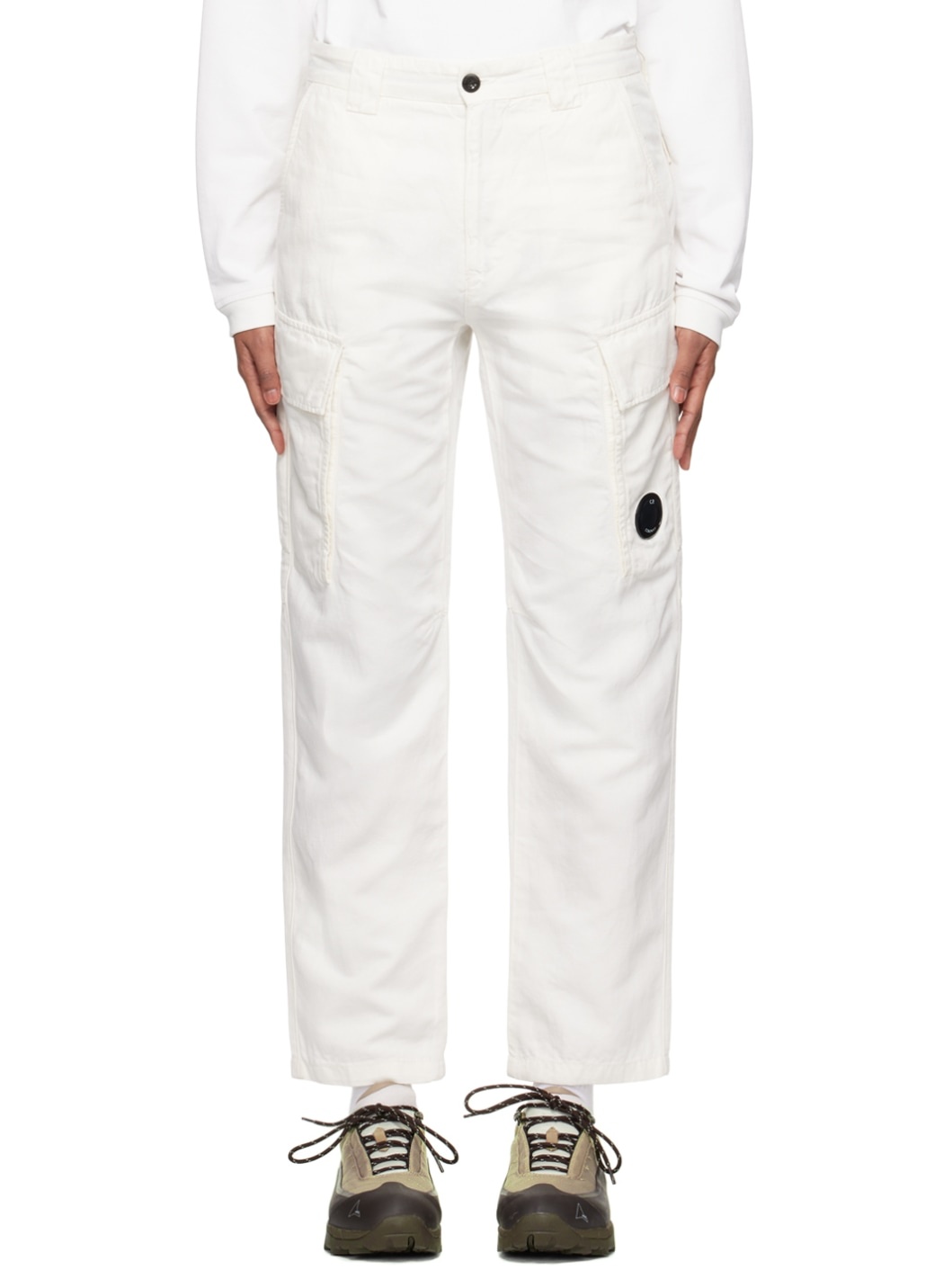 White Lens Cargo Pants - 2