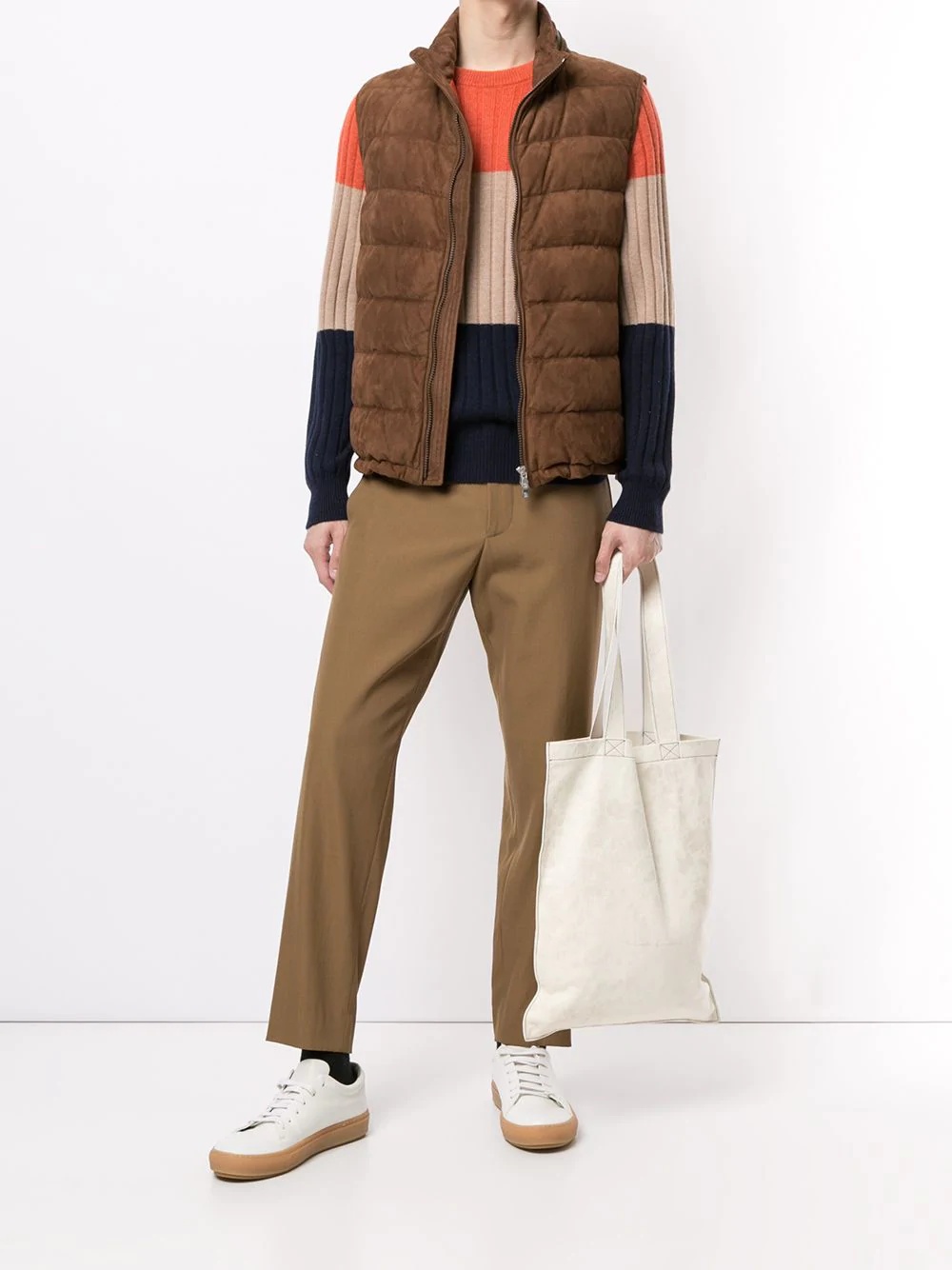 concealed hood quilted vest - 2