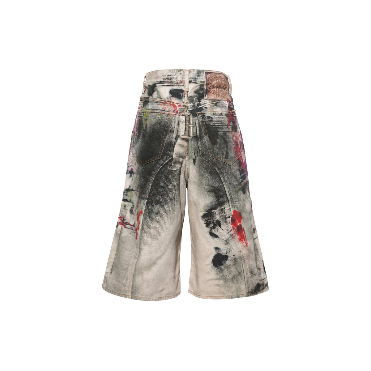 DENIM SHORTS (WHITE/MULTICOLOR) - 3