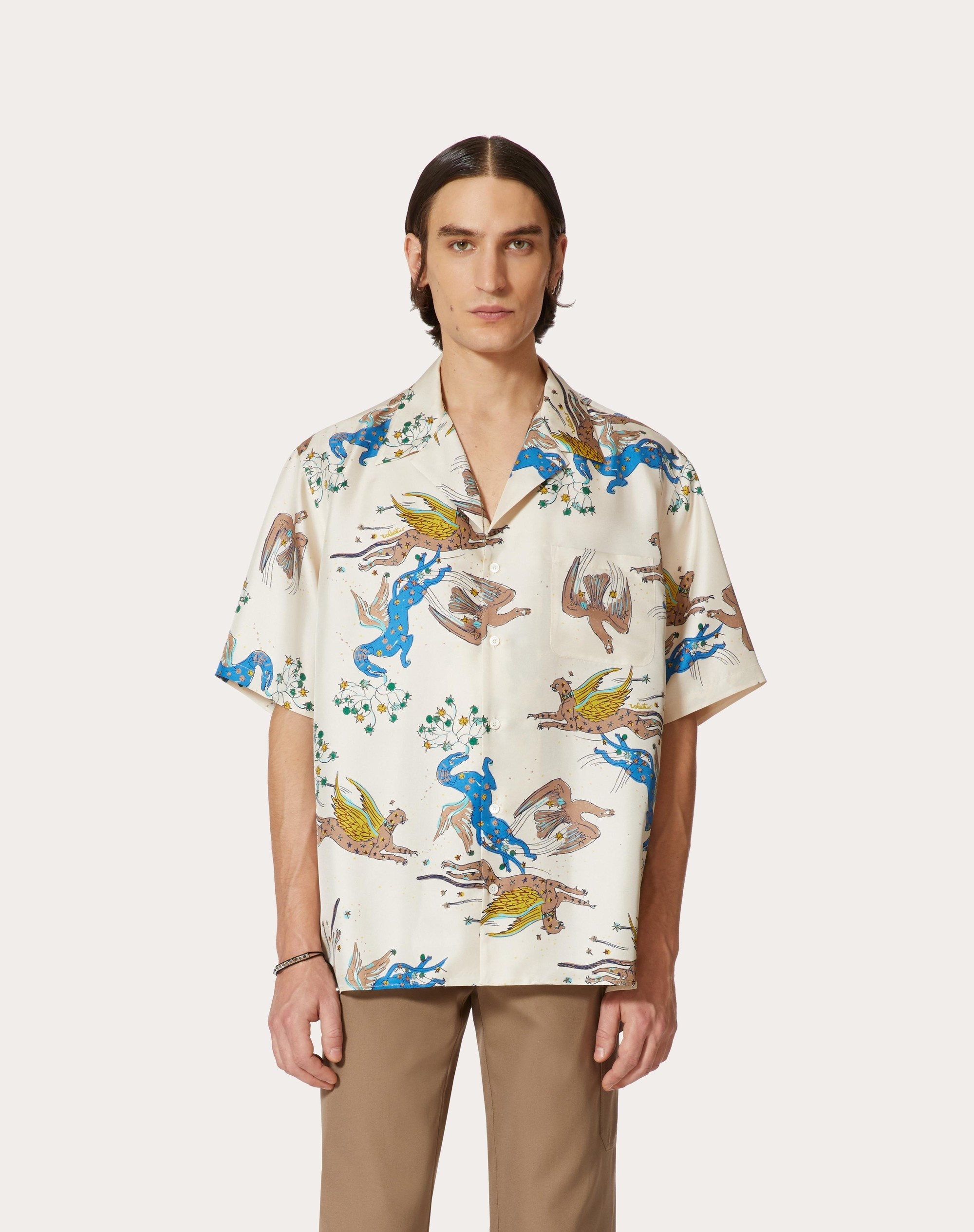 SILK SHIRT WITH VALENTINO UTOPIA WORLD PRINT - 3