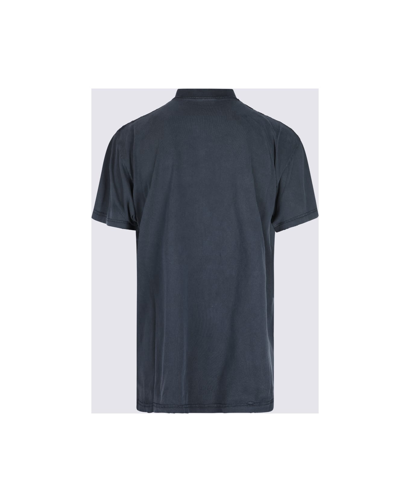 Dark Blue Cotton T-shirt - 2