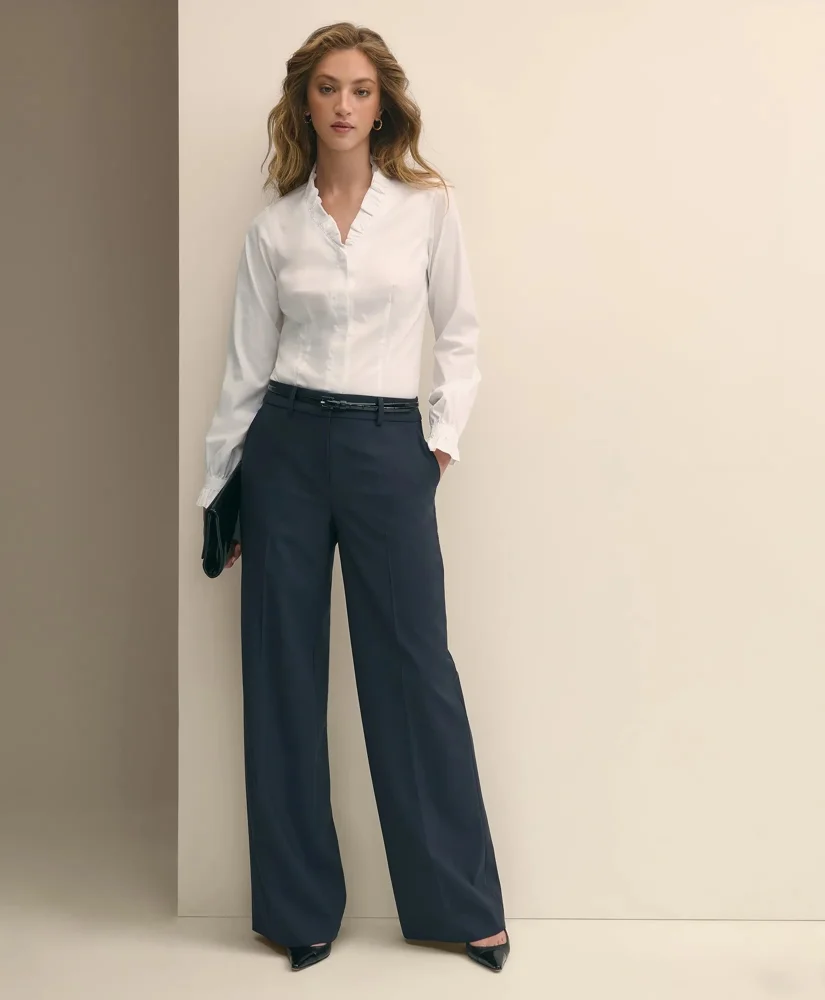 The Essentials Wide-Leg Trousers in Wool Blend - 1