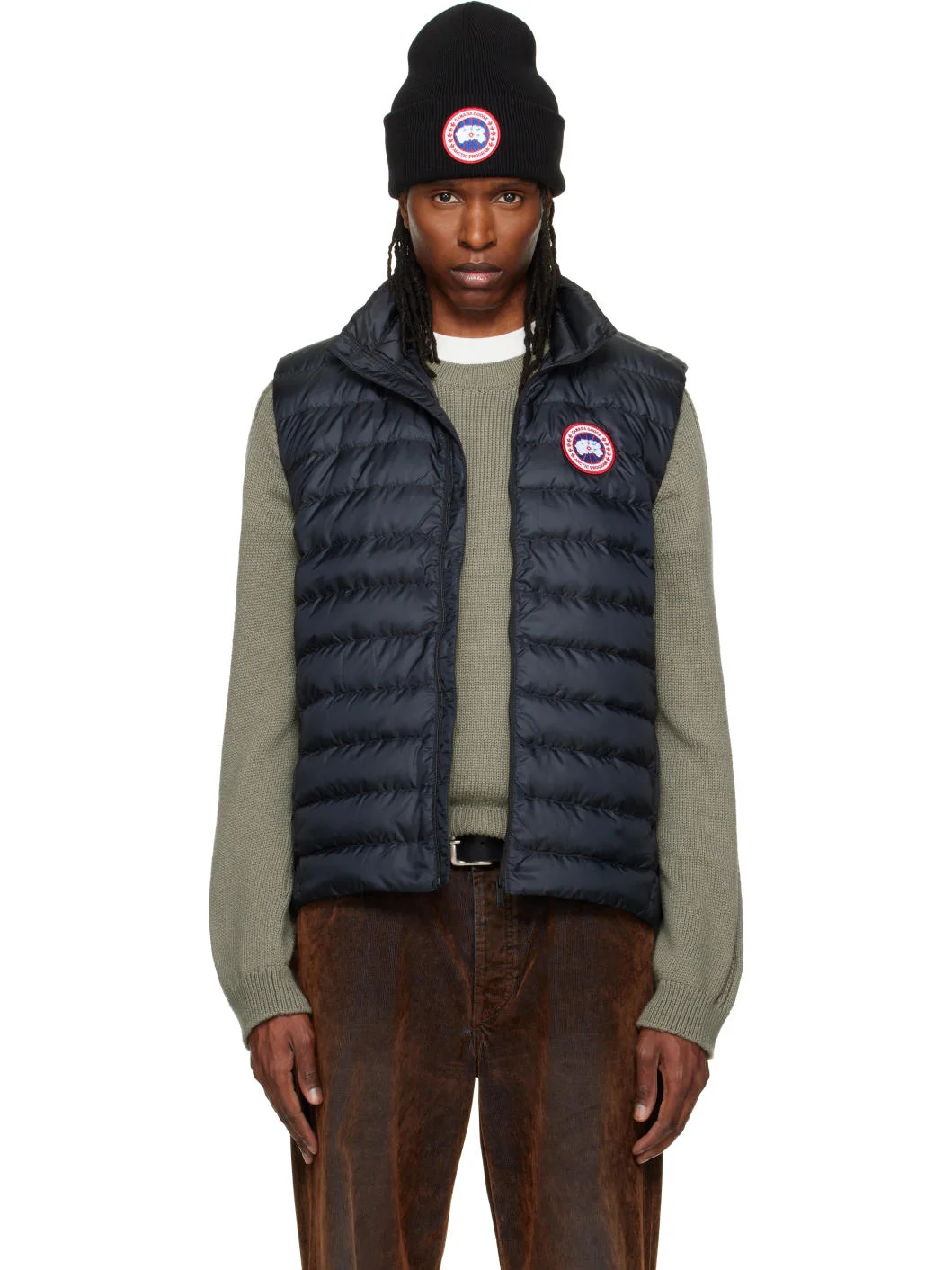 Black Stratus Down Vest - 1