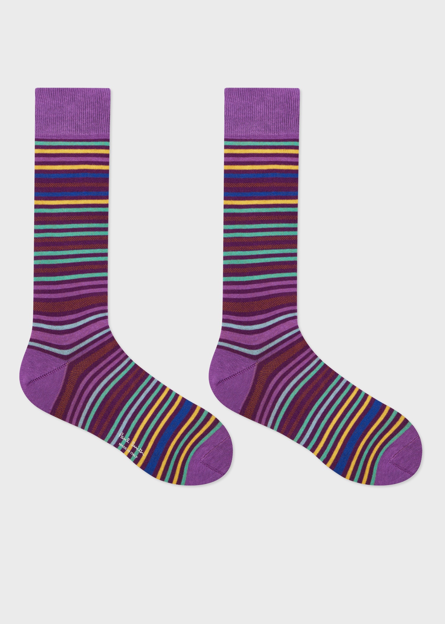 Purple Multi-Stripe Socks - 2