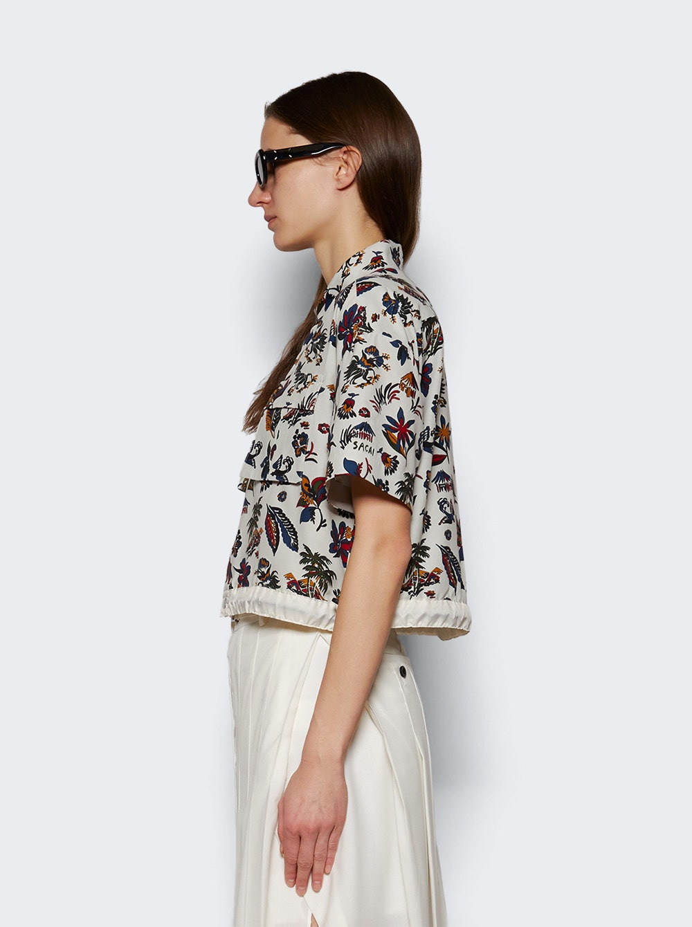 Tropical Print Shirt Ivory - 4