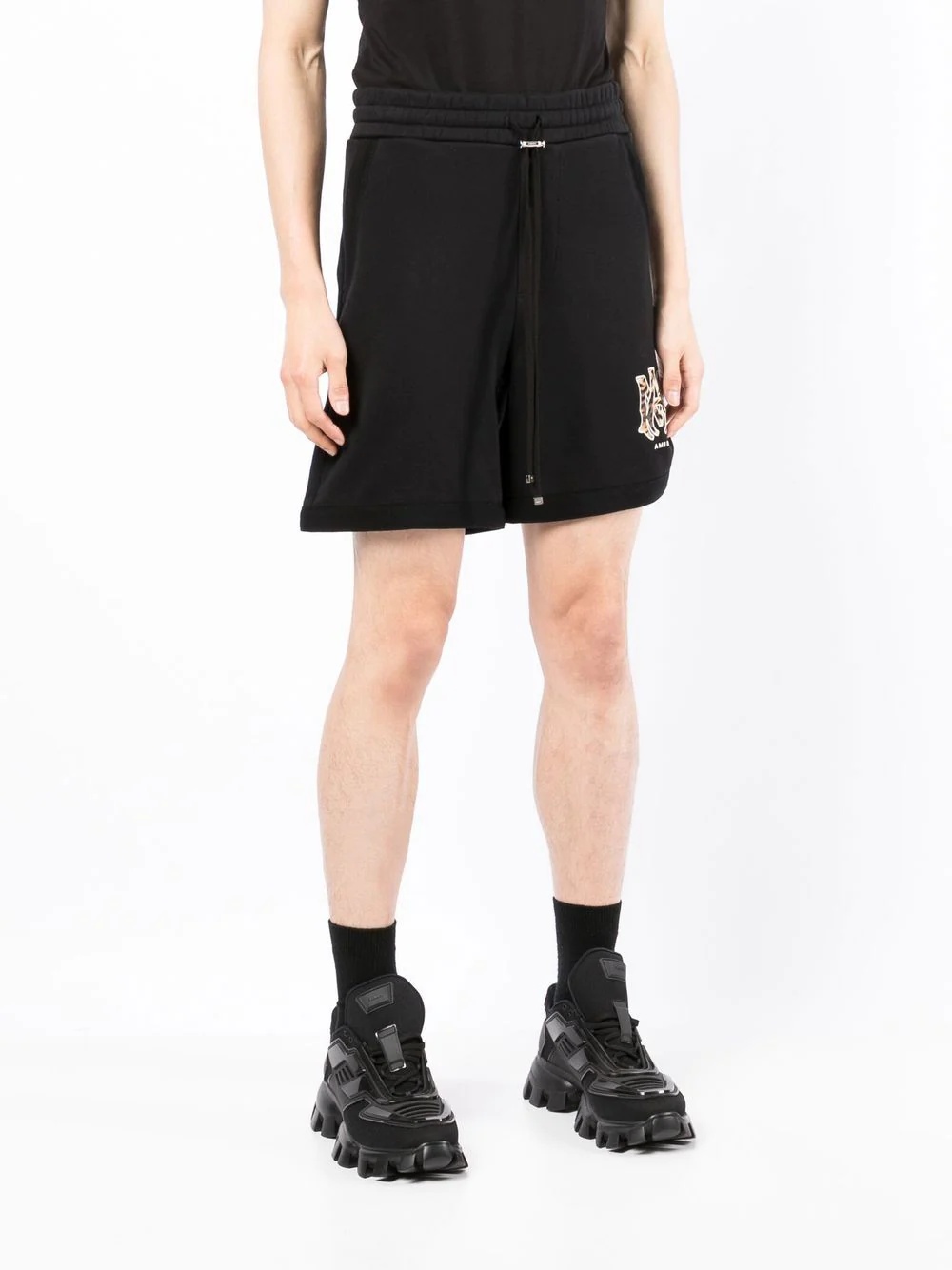 logo-patch track shorts - 3