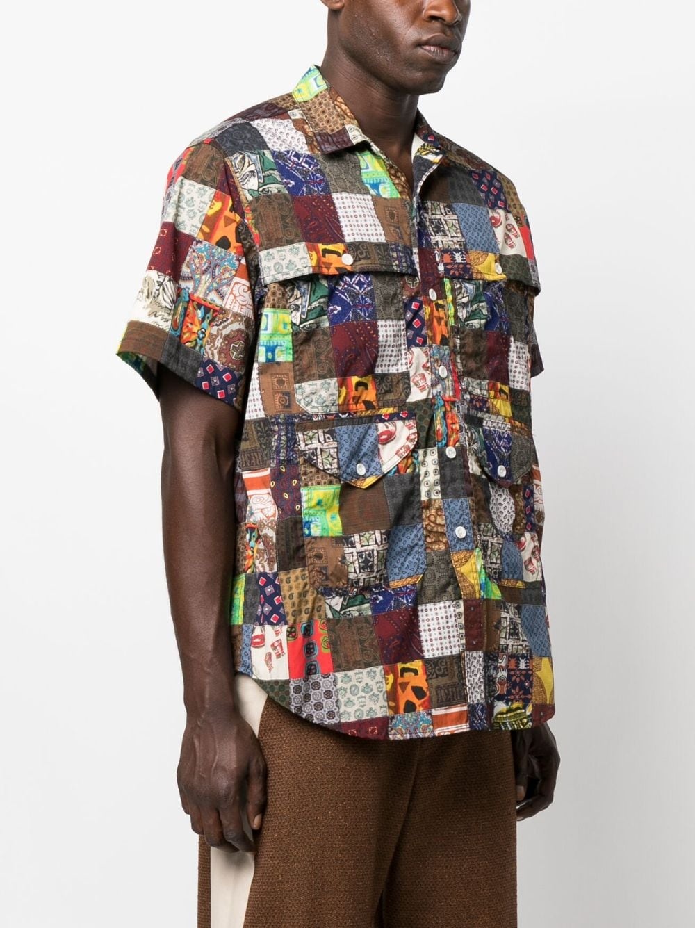 Adventure patchwork-print shirt - 3