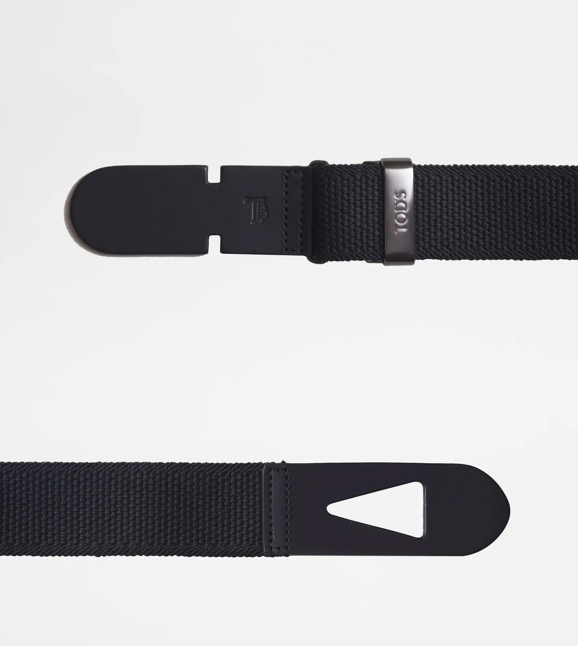 BELT IN CANVAS AND LEATHER - BLACK - 3