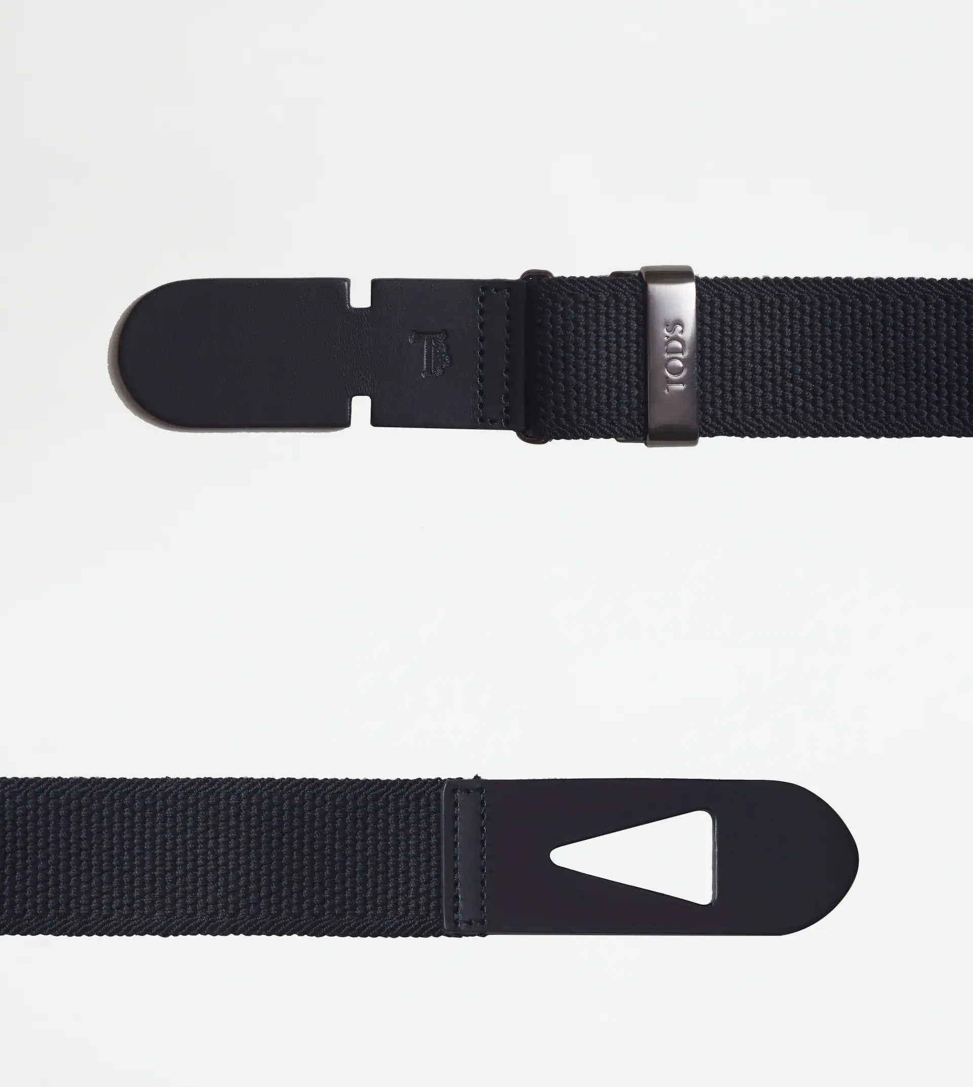 BELT IN CANVAS AND LEATHER - BLACK - 2
