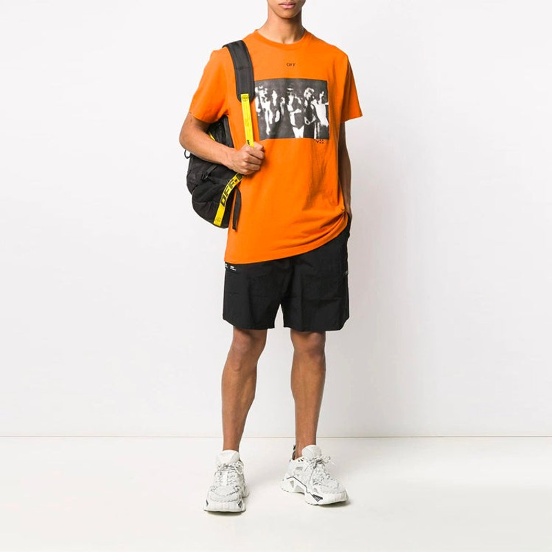 Off-White Off-White Graffiti Arrow Pattern Printing Short Sleeve Loose Fit Orange OMAA027R201850151910 outlook