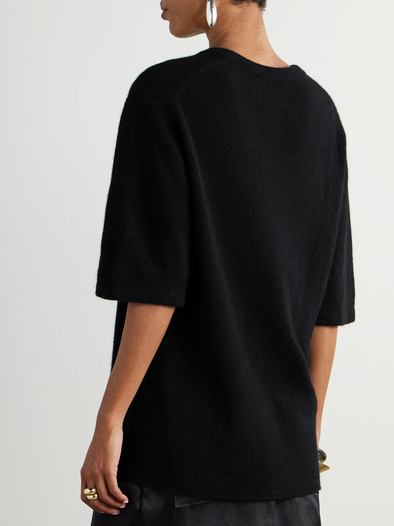 Wool-blend T-shirt Black - 3