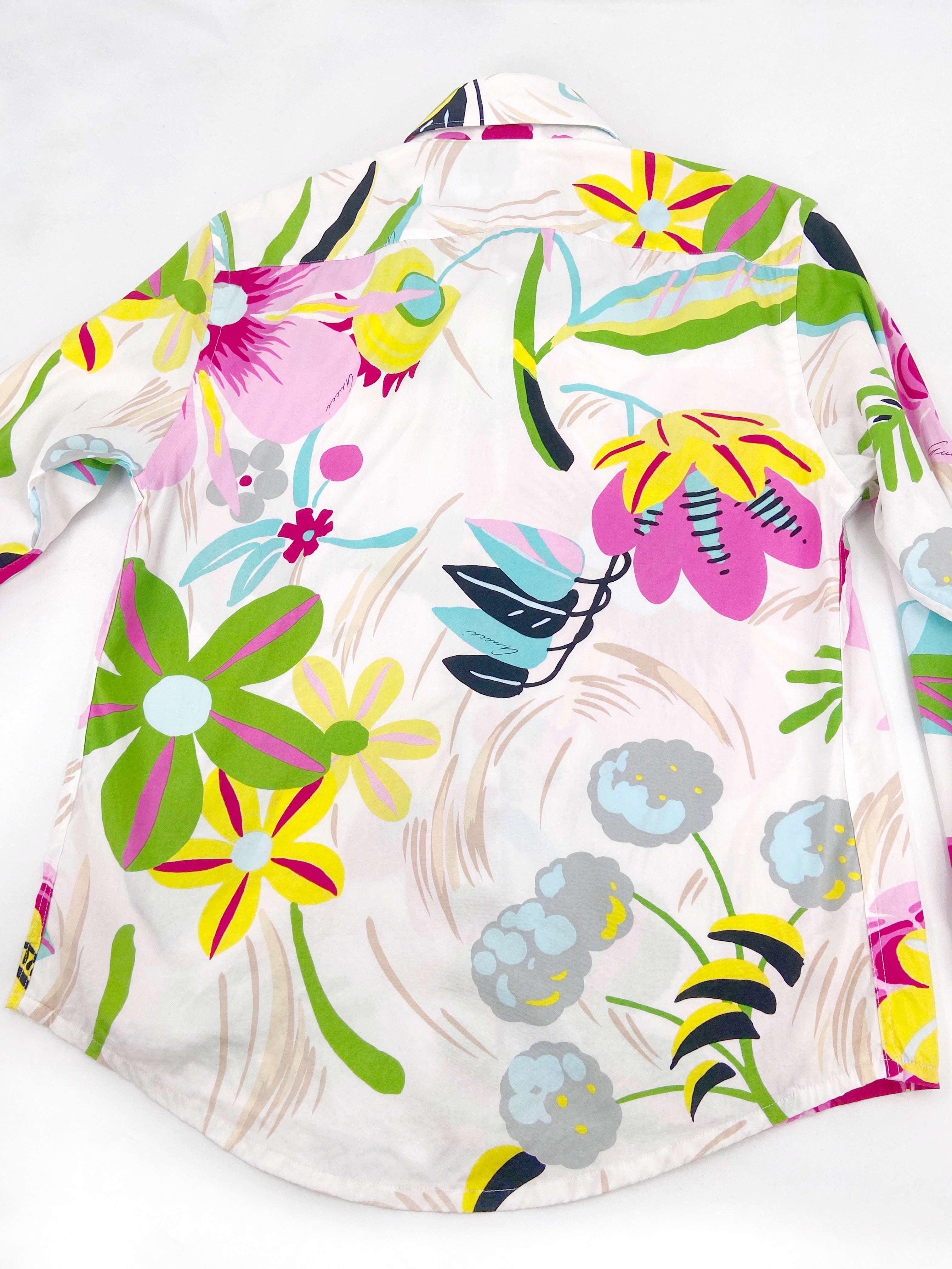 Gucci Spring 1999 Tom Ford White Floral Shirt S - 11