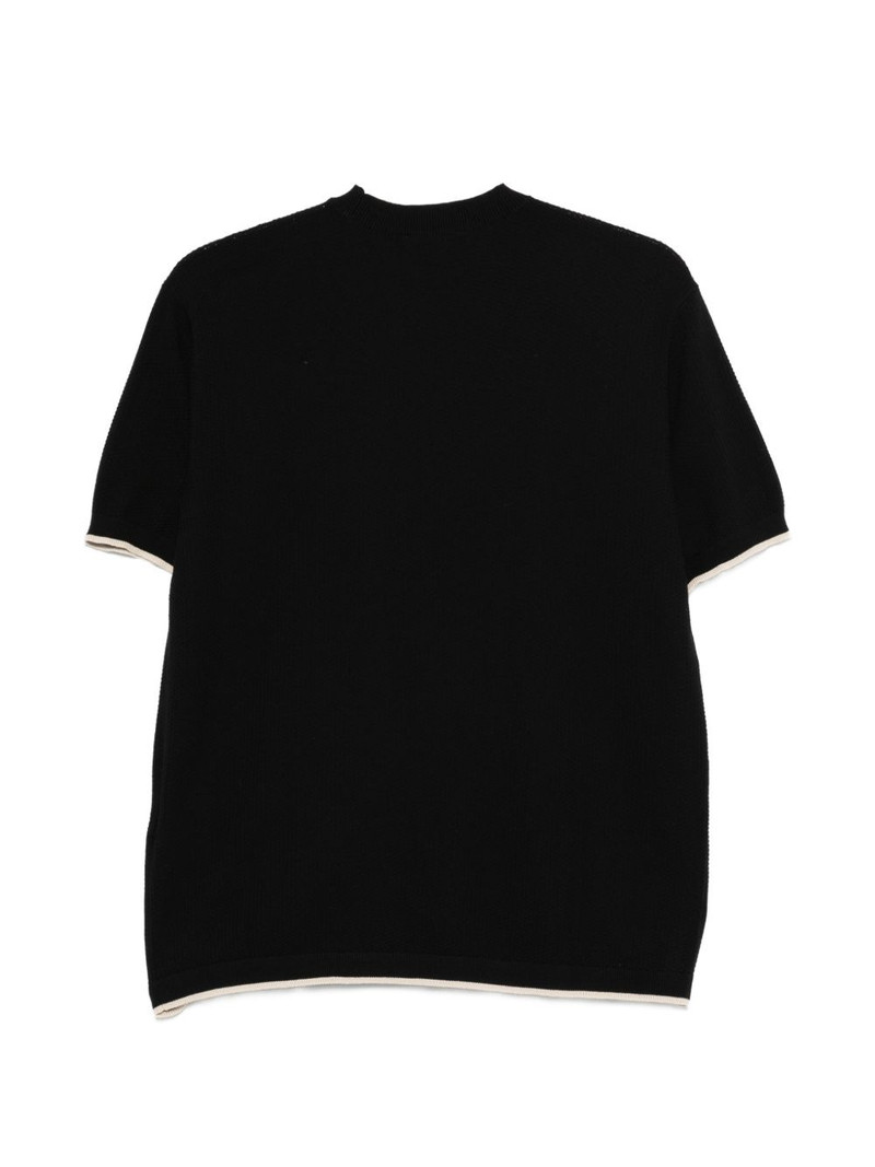 EMPORIO ARMANI contrast-trim T-shirt outlook