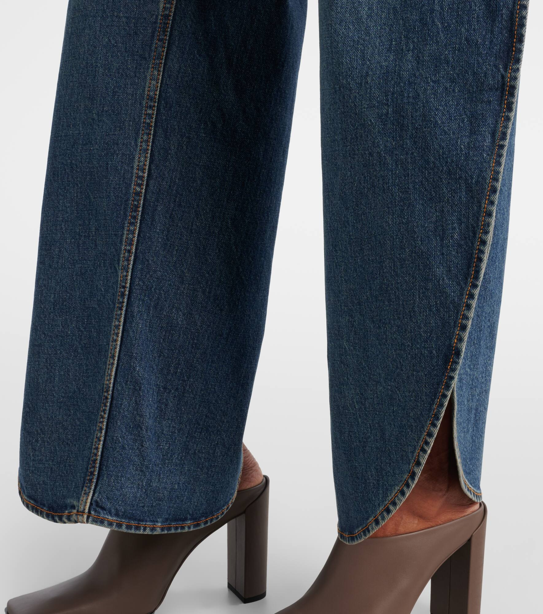 Petal mid-rise barrel-leg jeans - 6