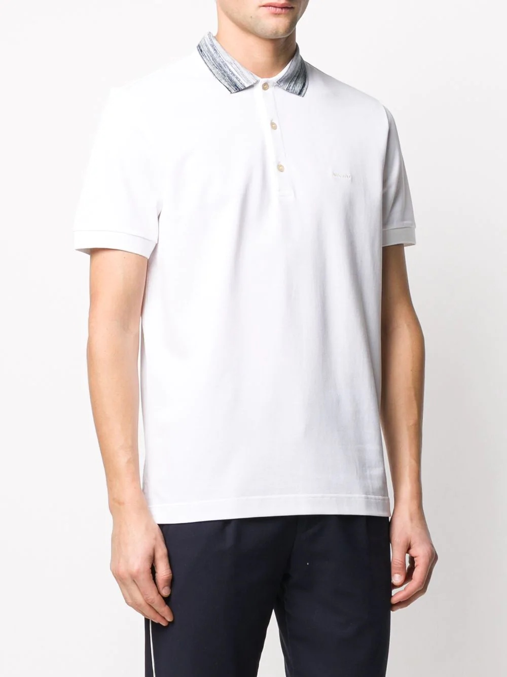 contrast collar polo shirt - 3