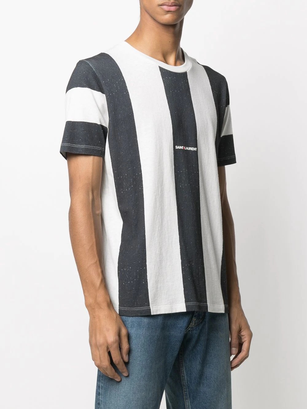 striped logo T-shirt - 3