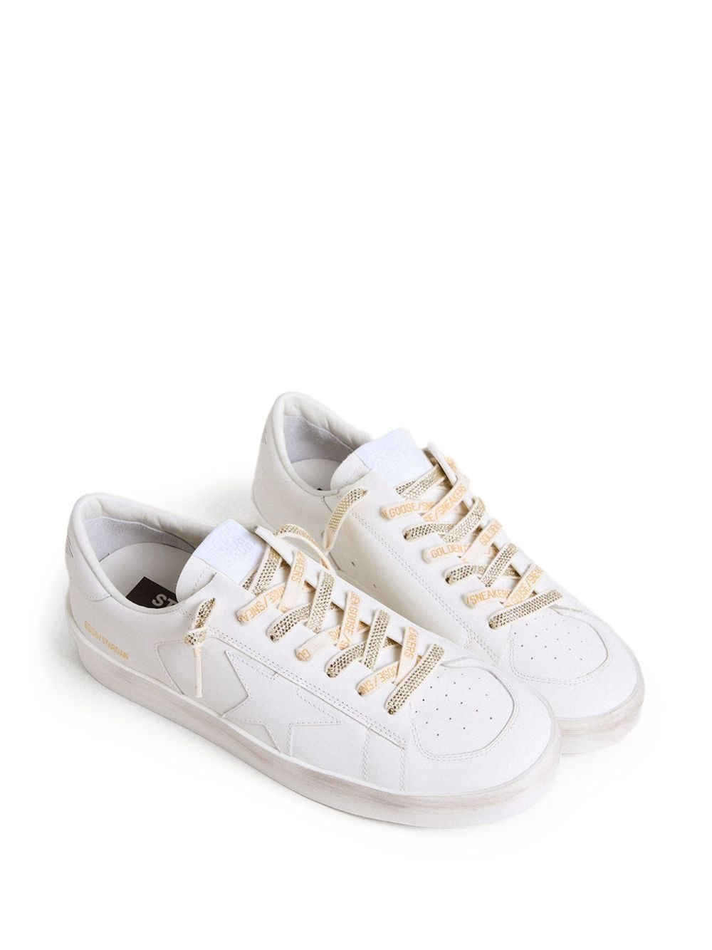 strass-embellished cotton shoe laces - 2