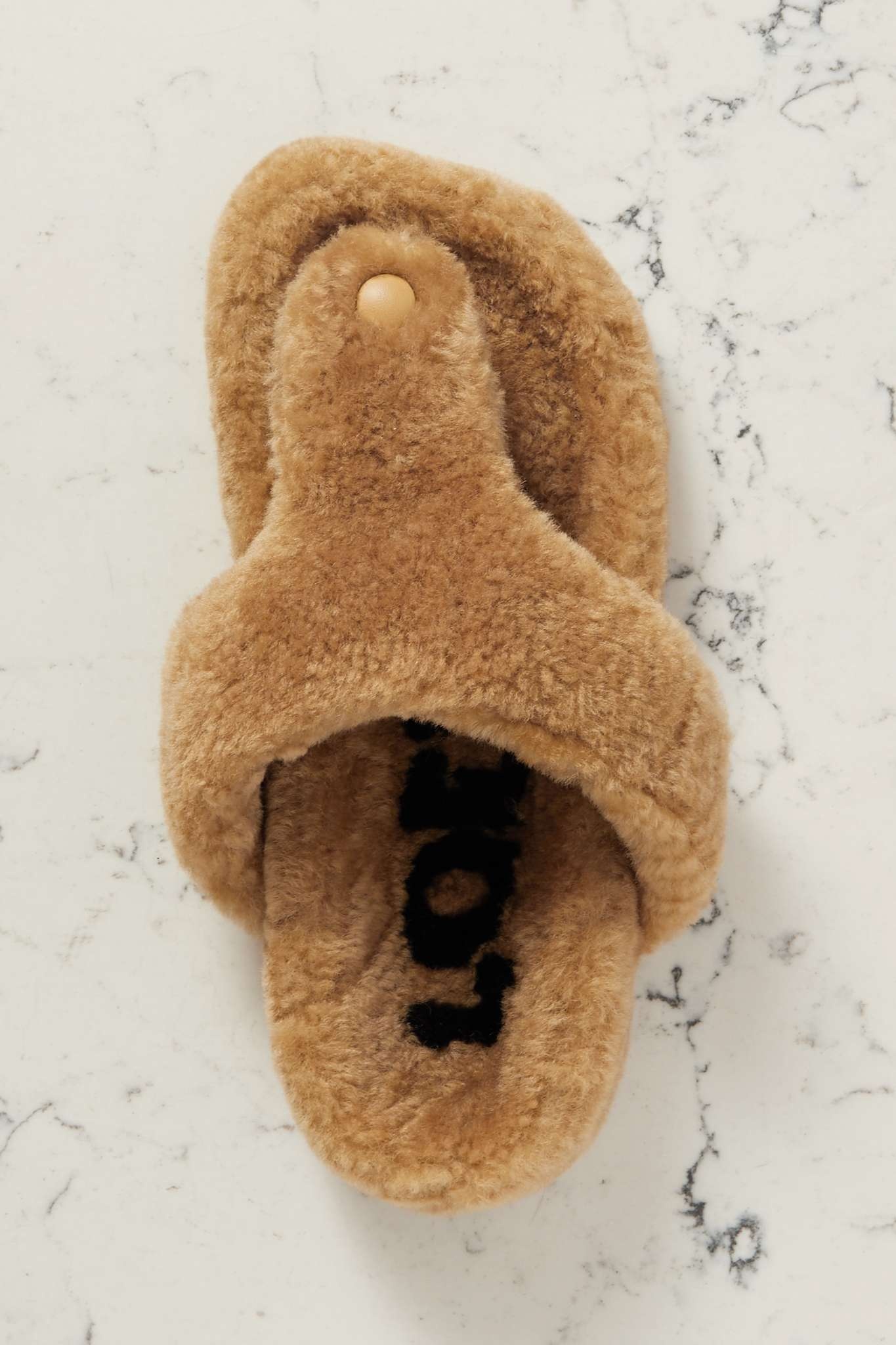 Loewe EASE TOE POST SANDAL IN SHEARLING | suitnegozi