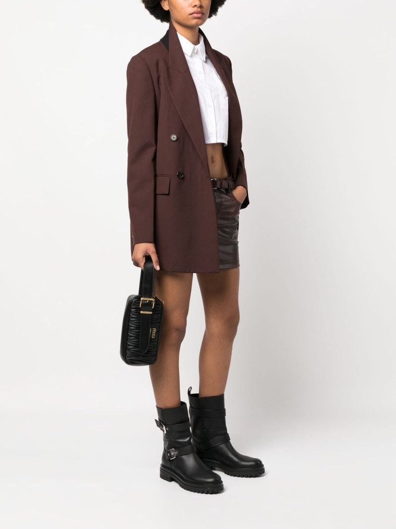 Miu Miu logo-plaque matelassé tote bag outlook