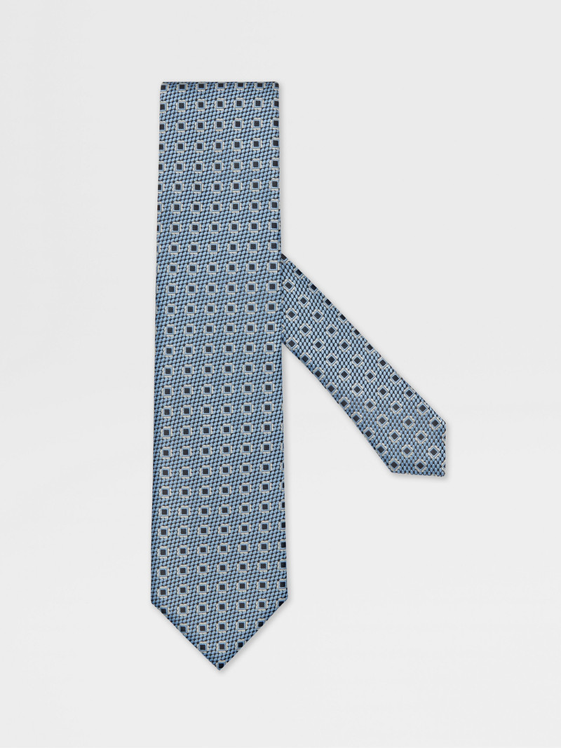 LIGHT BLUE SILK TIE 1