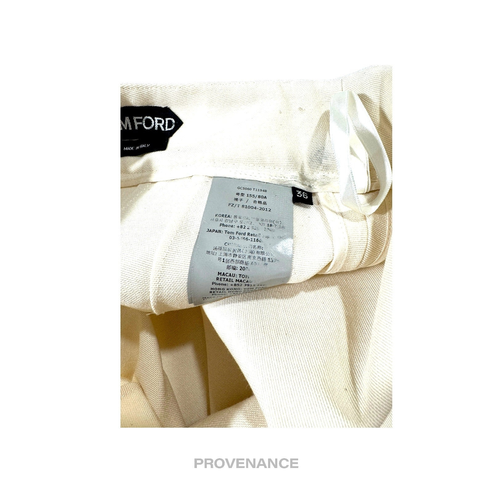Tom Ford Silk Blend Skirt - Milk - 6