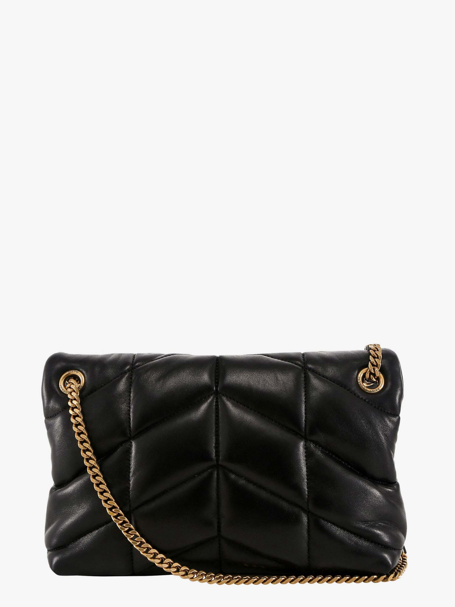 Saint Laurent Loulou Puffer Leather Shoulder Bag With Metal Monogram - 2