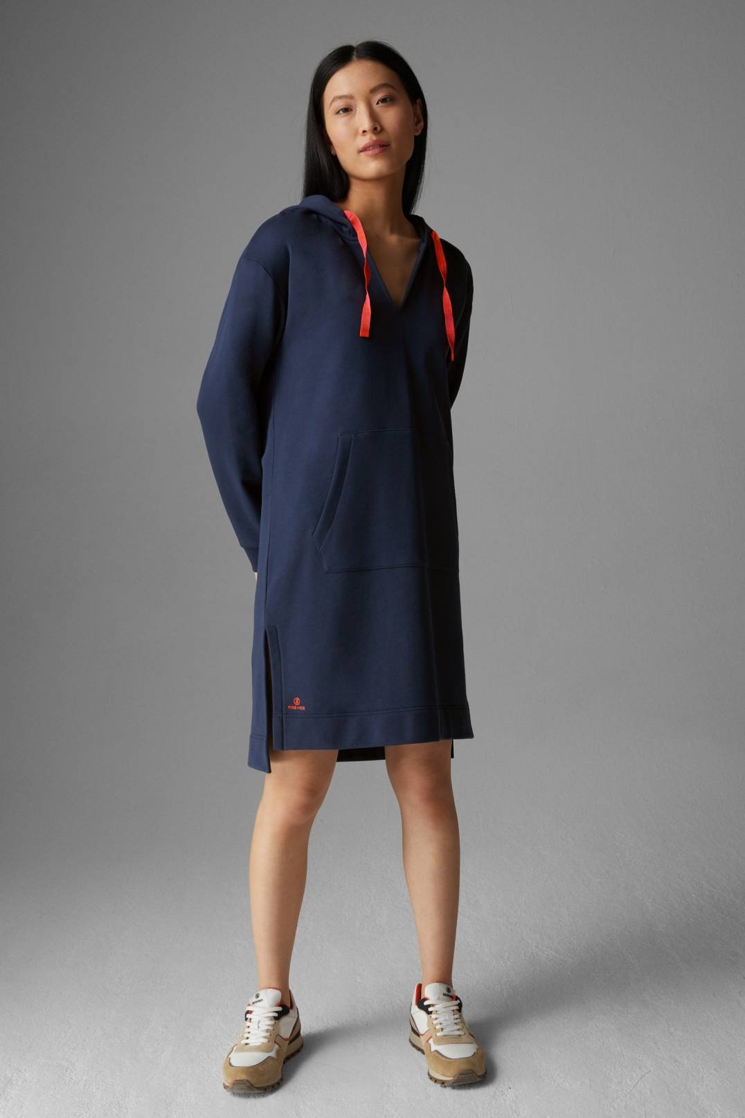 VELLA SWEATWEAR DRESS IN NAVY BLUE - 2