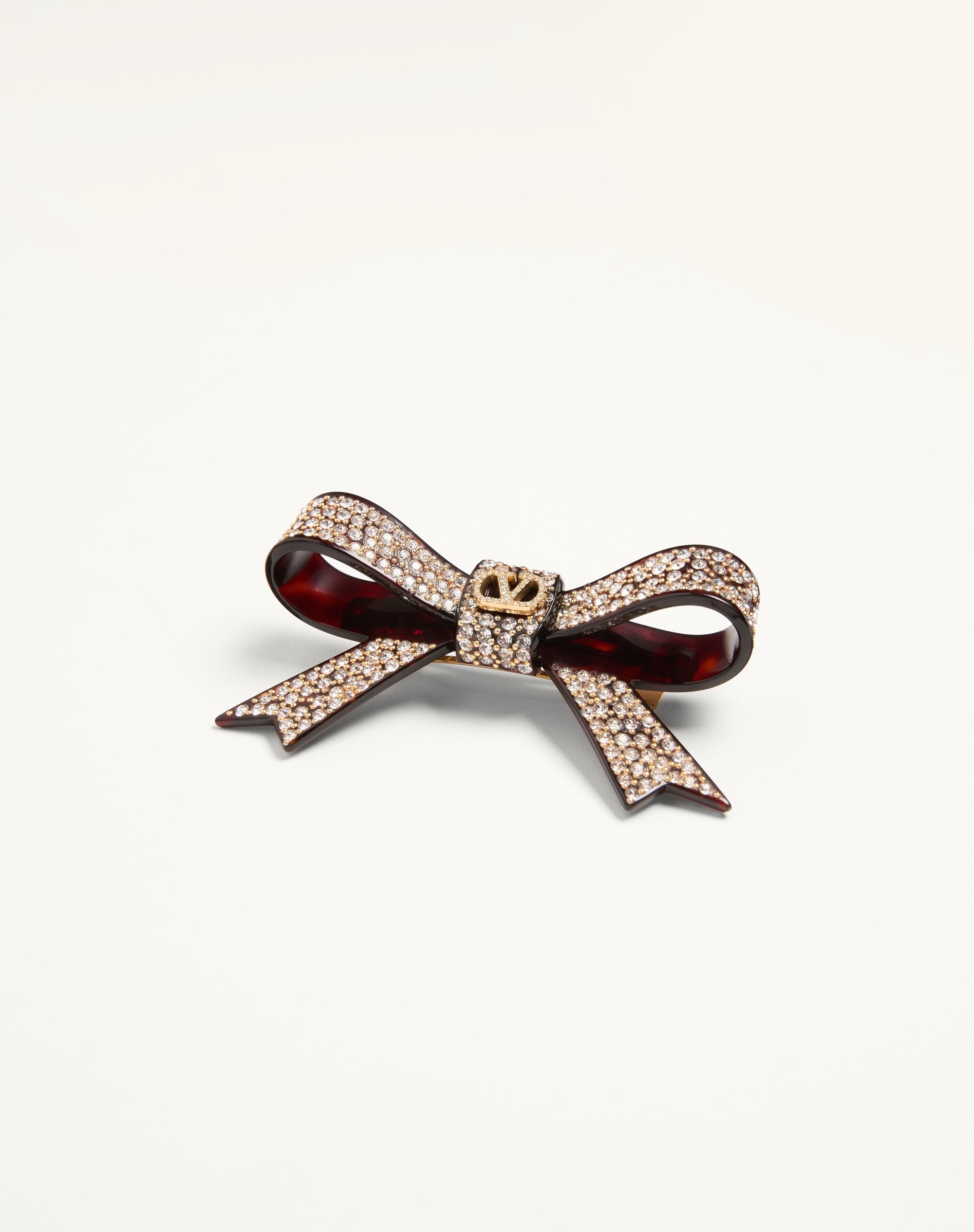 Valentino VLOGO SIGNATURE HAIR CLIP IN RESIN, METAL AND