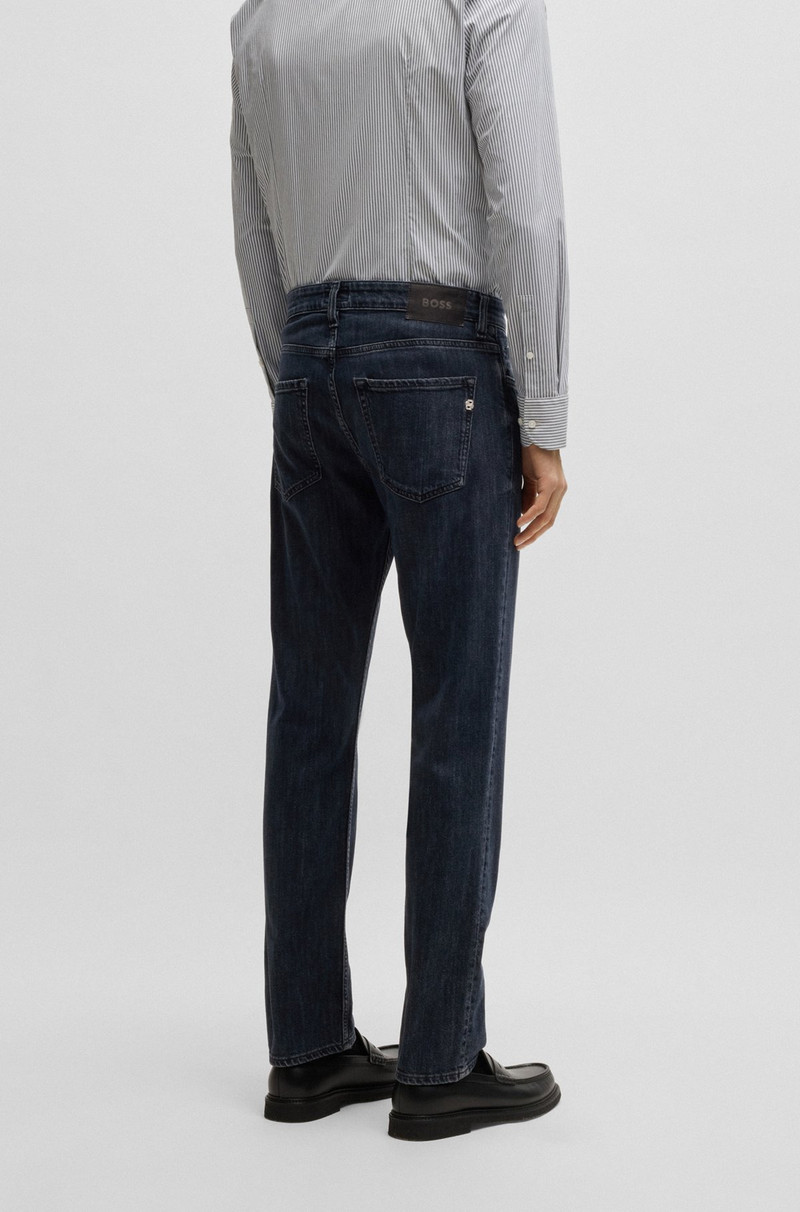 DELAWARE SLIM-FIT JEANS IN DARK-BLUE STRETCH DENIM 4