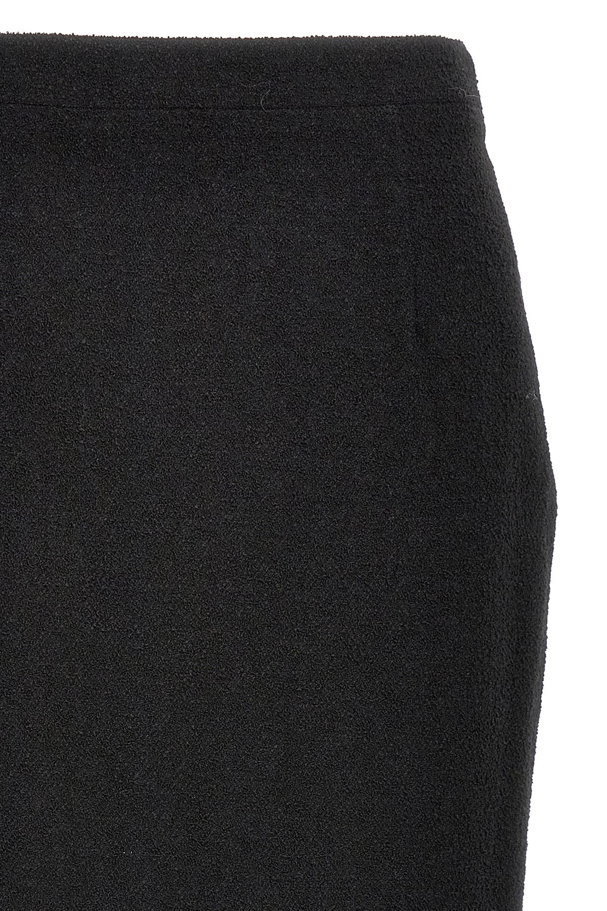 Midi tweed bouclé skirt - 4