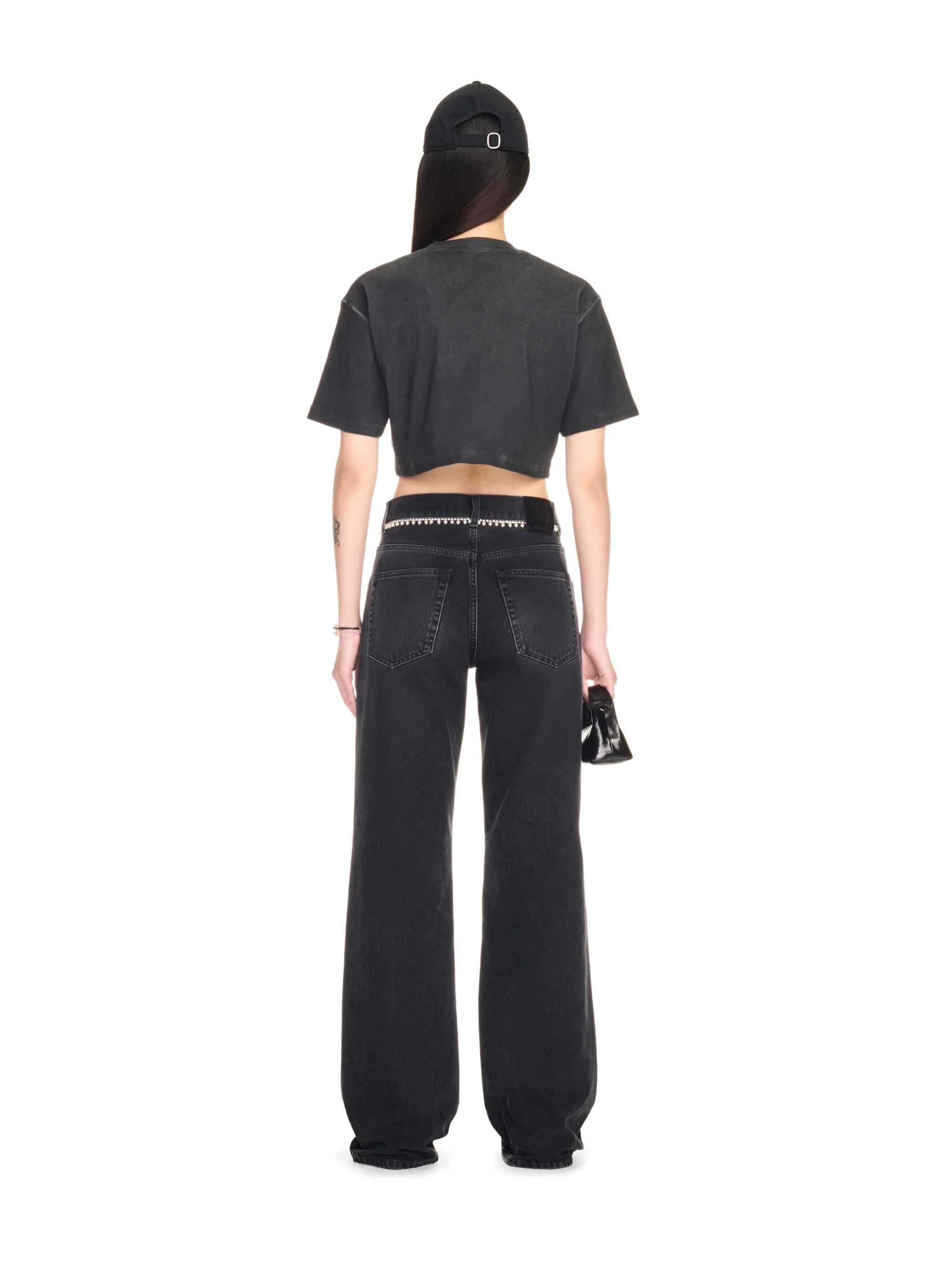 Off Stamp Rib Crop Tee - 4